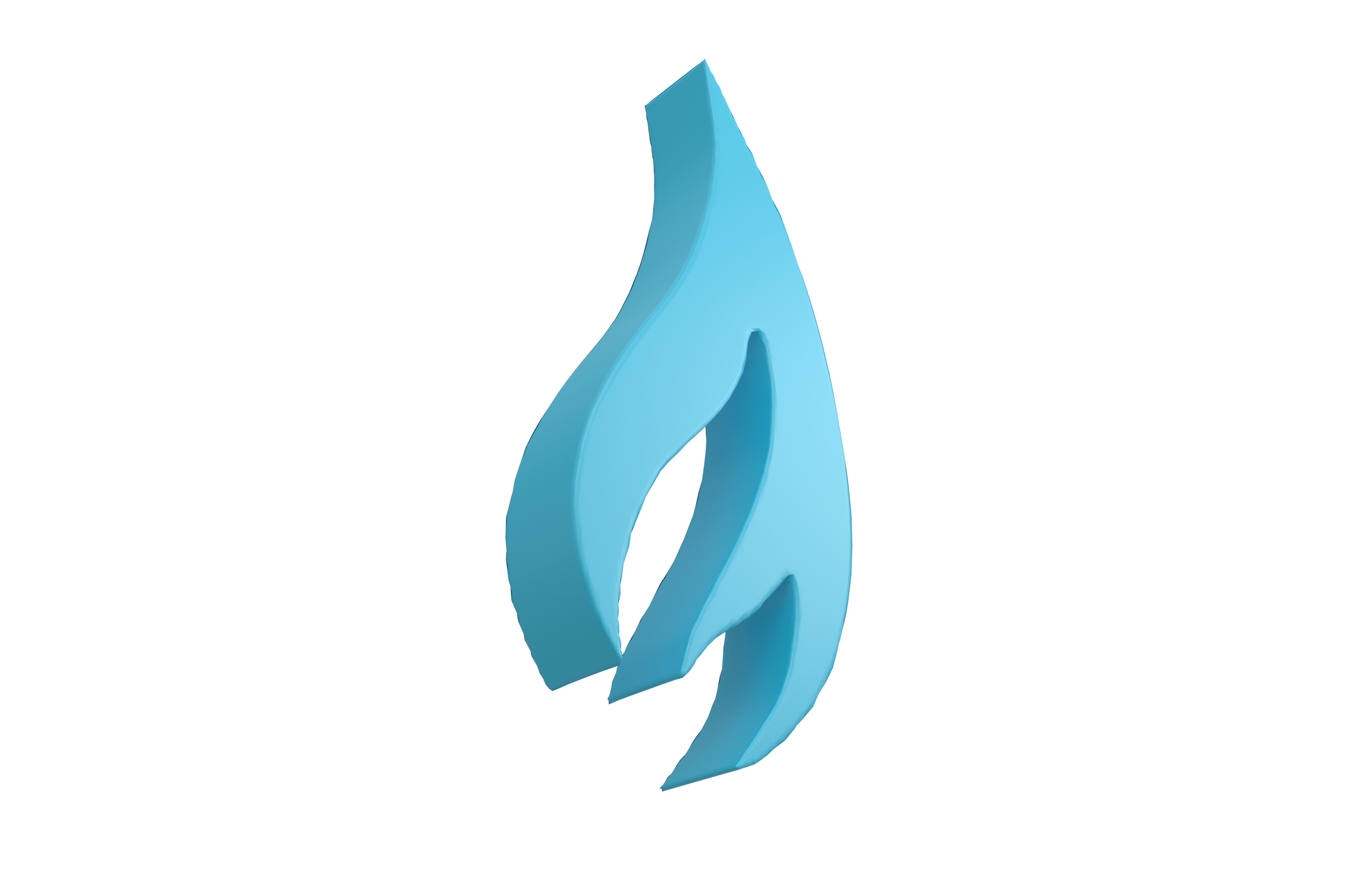 Fire Symbol v7 007 Low-poly 3D model_3