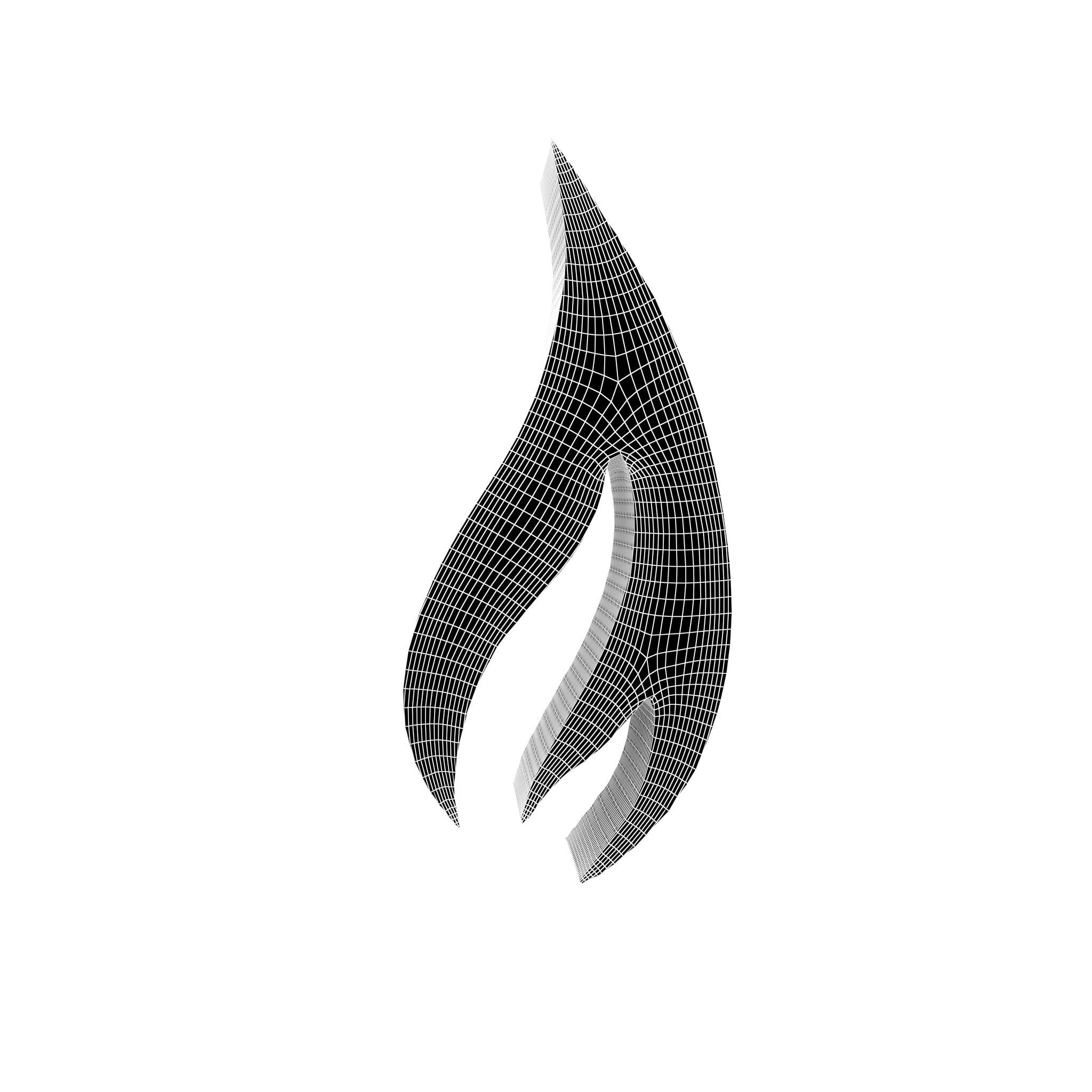 Fire Symbol v7 008 Low-poly 3D model_4