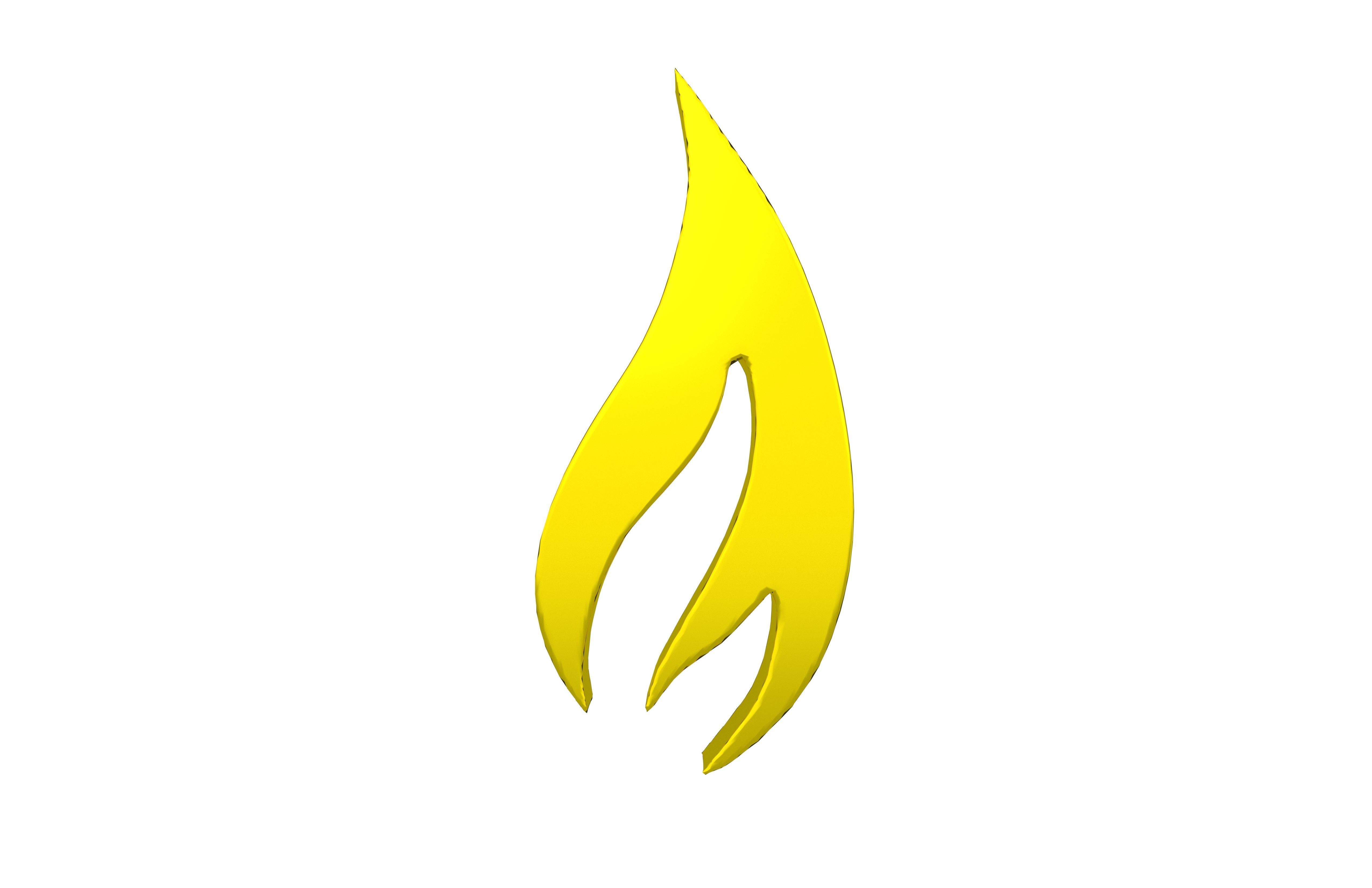 Fire Symbol v7 013 Low-poly 3D model_1