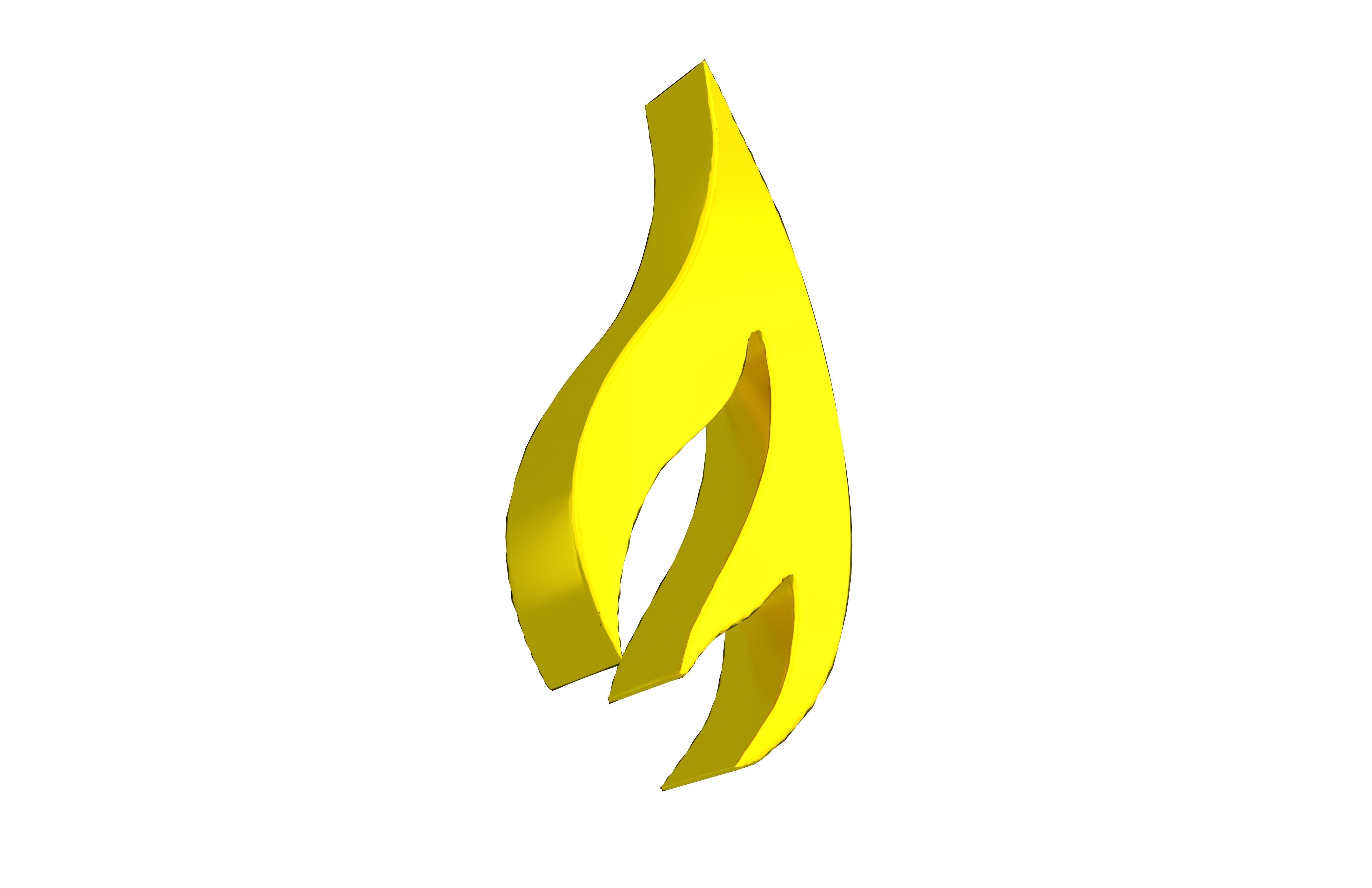 Fire Symbol v7 013 Low-poly 3D model_3