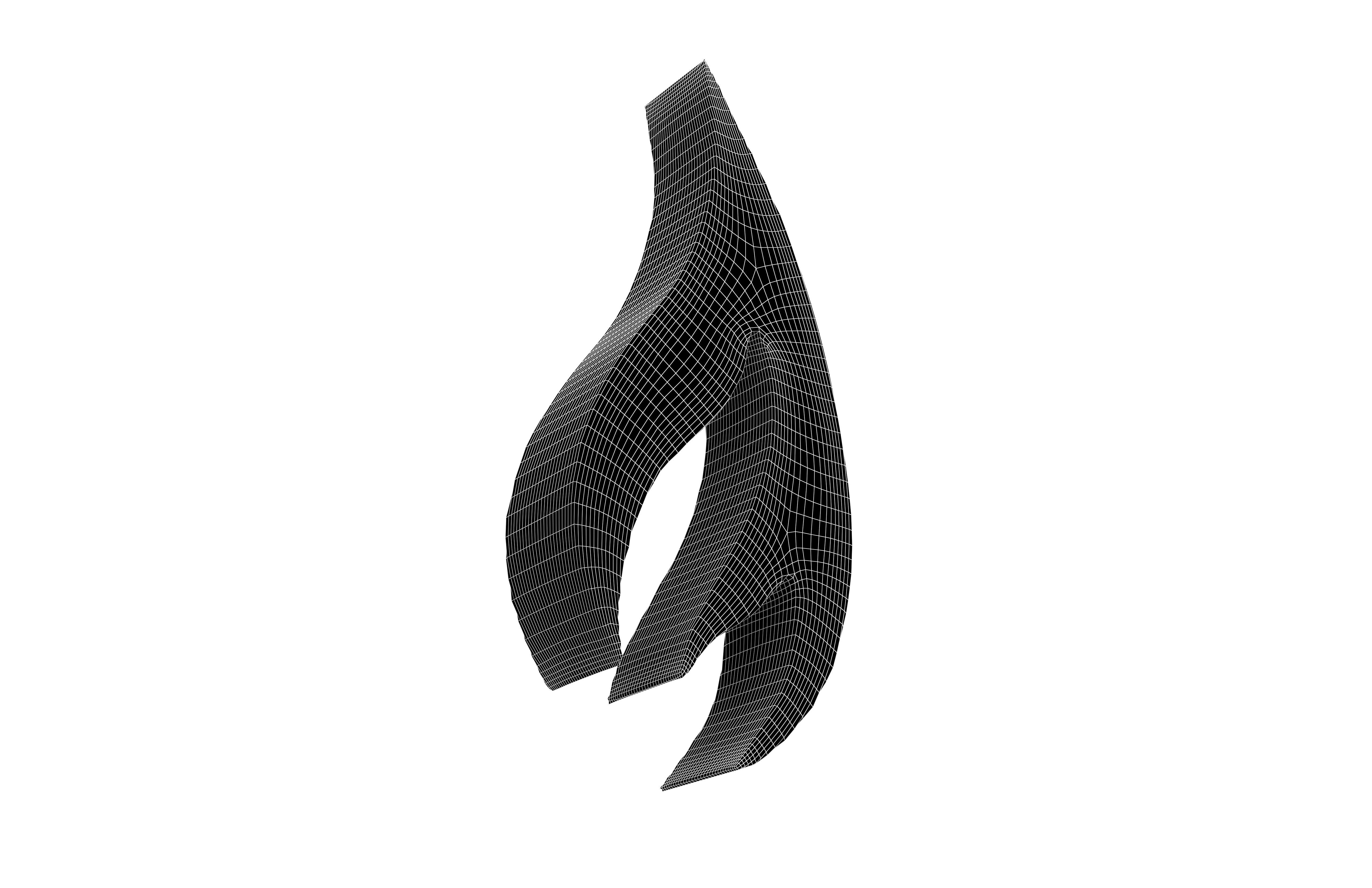 Fire Symbol v7 013 Low-poly 3D model_7