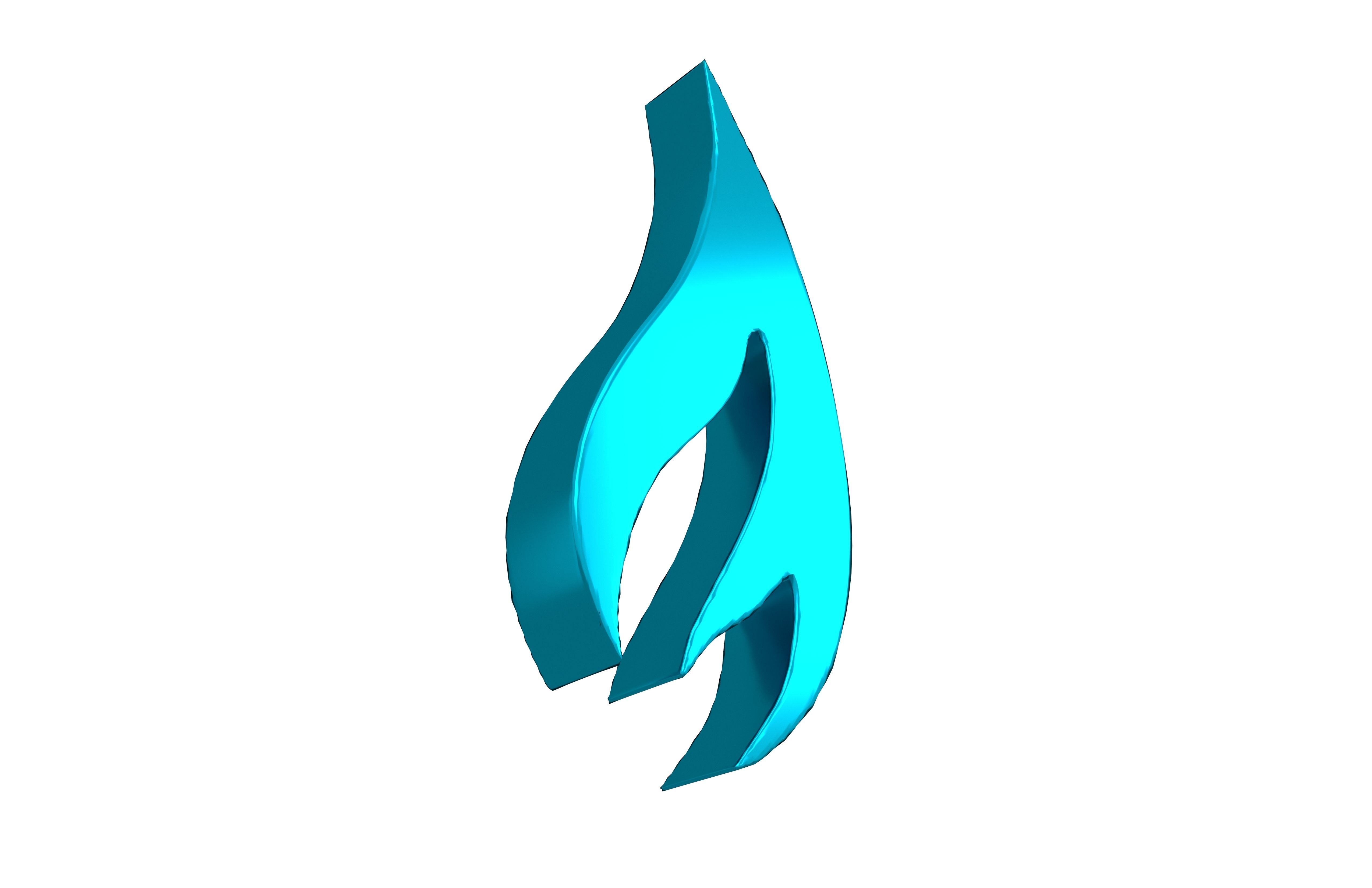 Fire Symbol v7 014 Low-poly 3D model_3