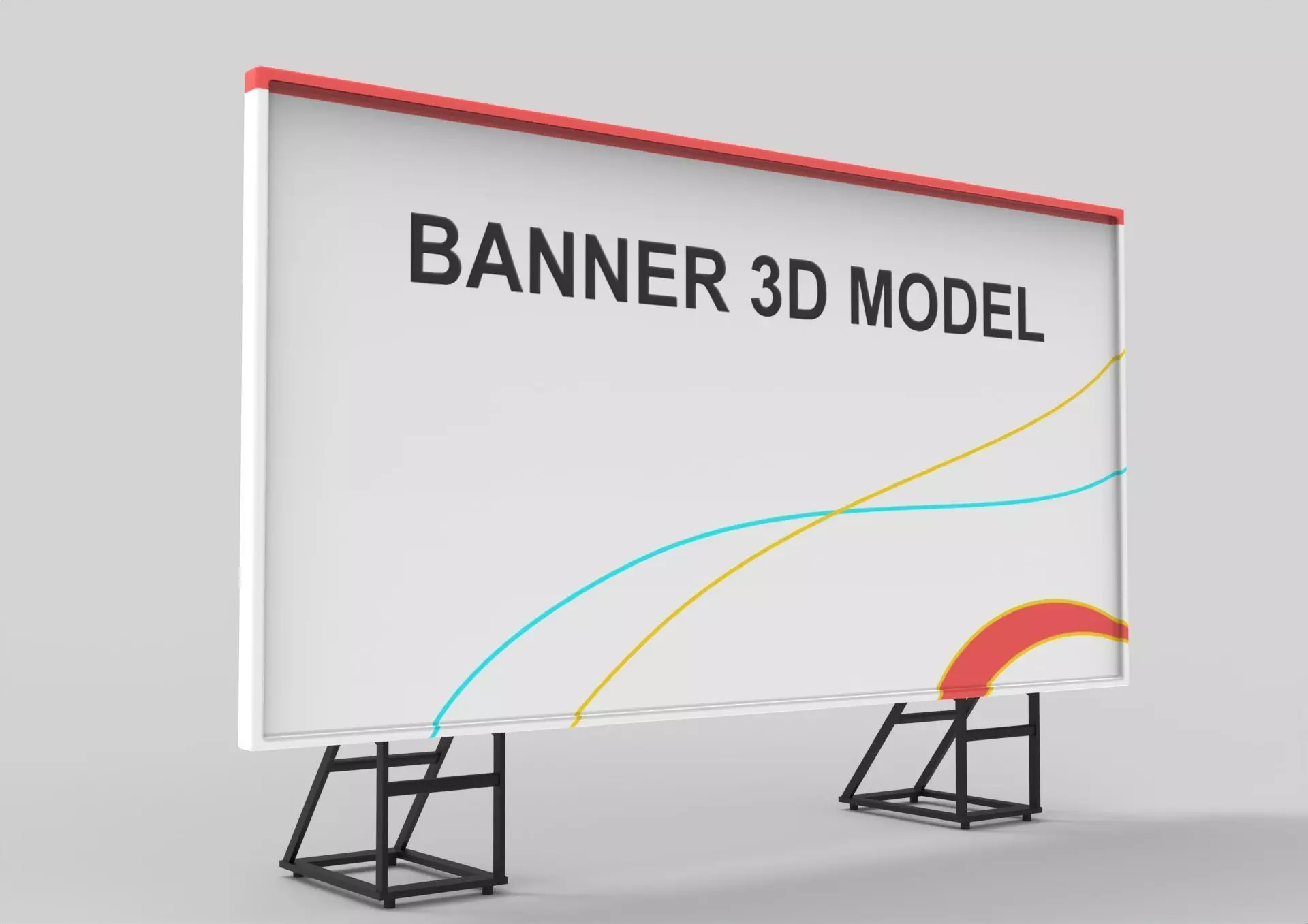 banner 3D model 3D model_0