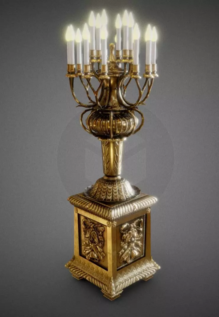 Reinassance Lamp Free low-poly 3D model
