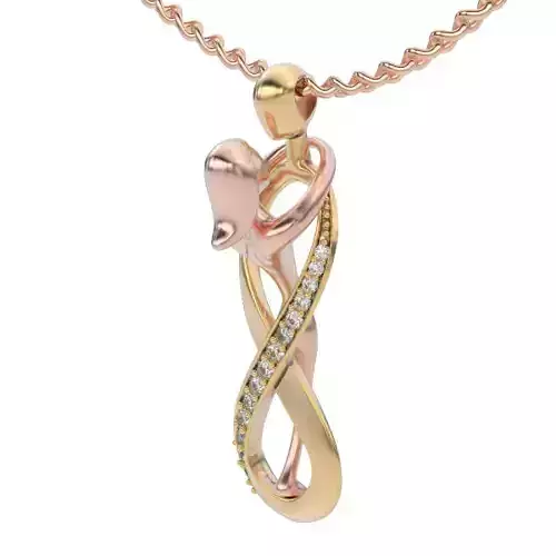Lover pendant Silver Gold  Print 3D print model