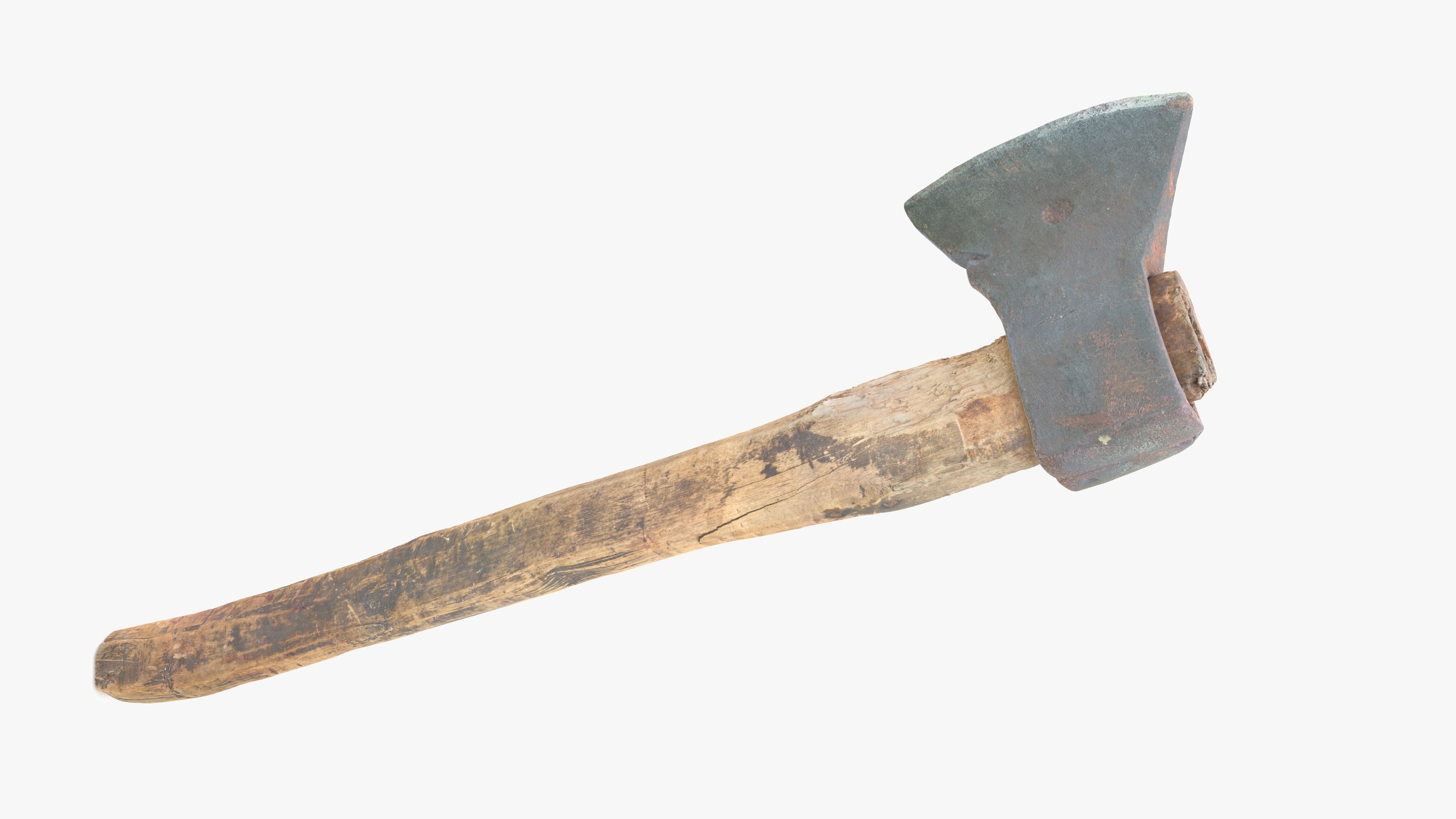 Axe Worn Low-poly 3D model_17