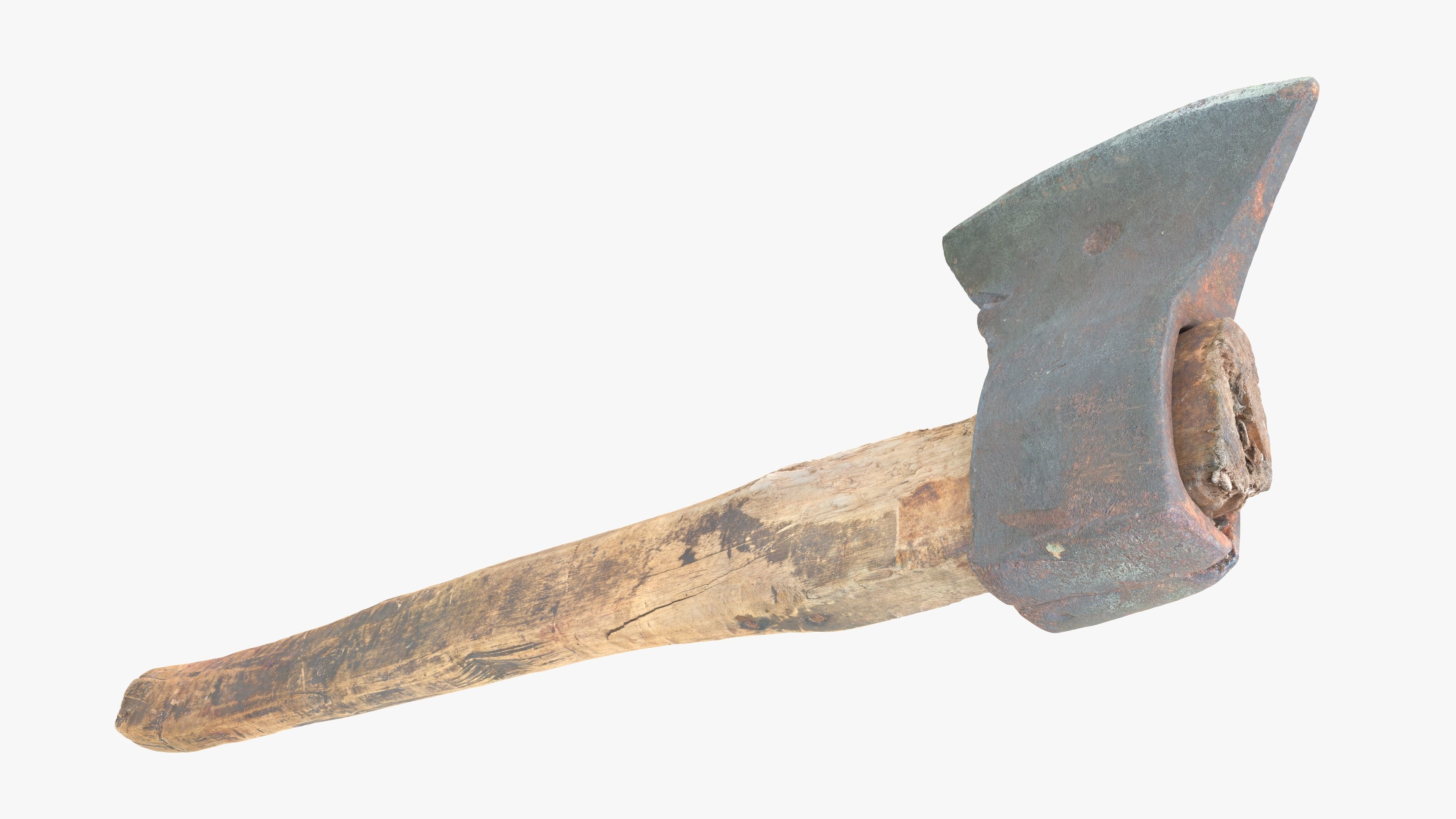 Axe Worn Low-poly 3D model_2