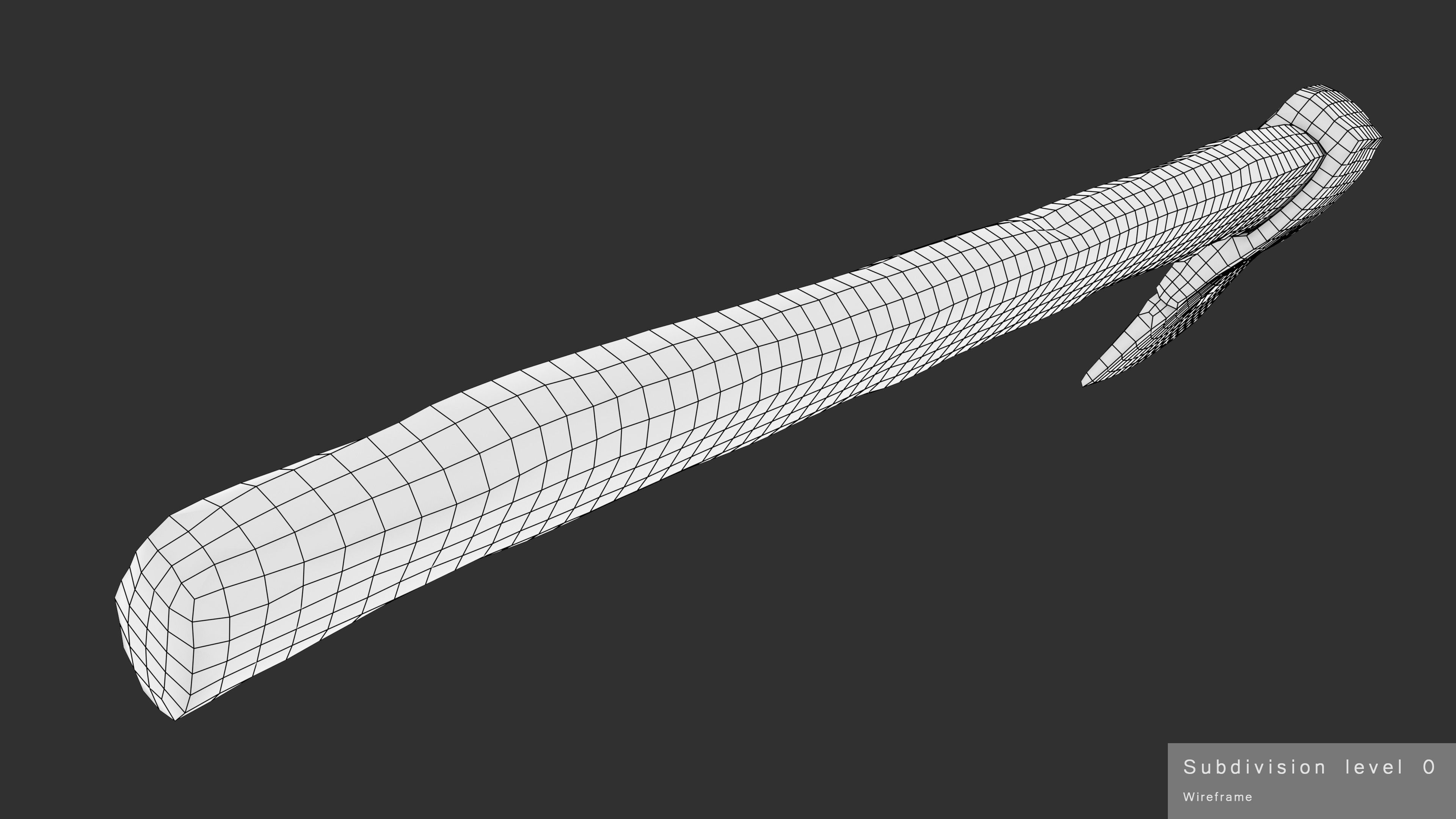 Axe Worn Low-poly 3D model_29