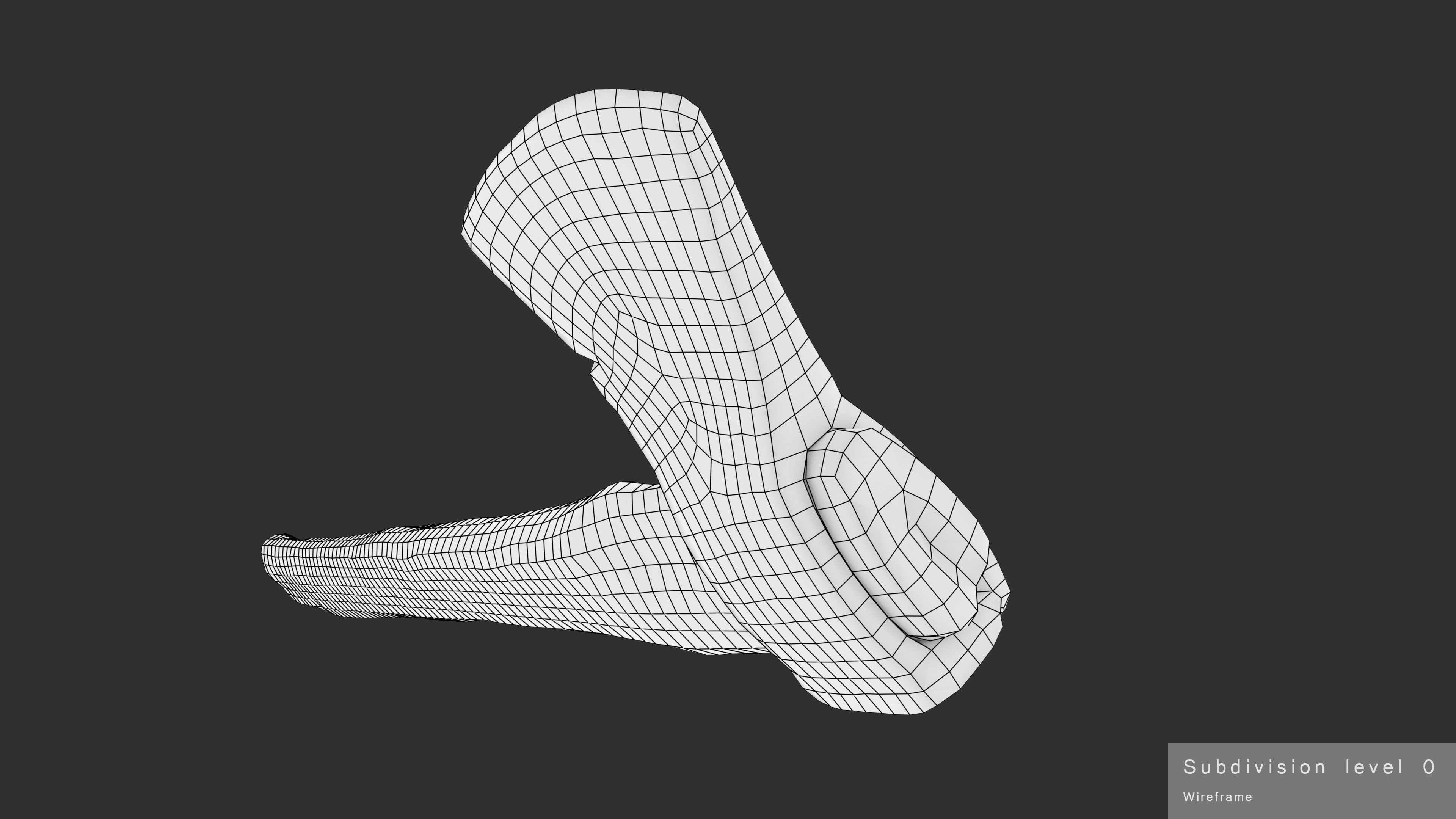 Axe Worn Low-poly 3D model_30