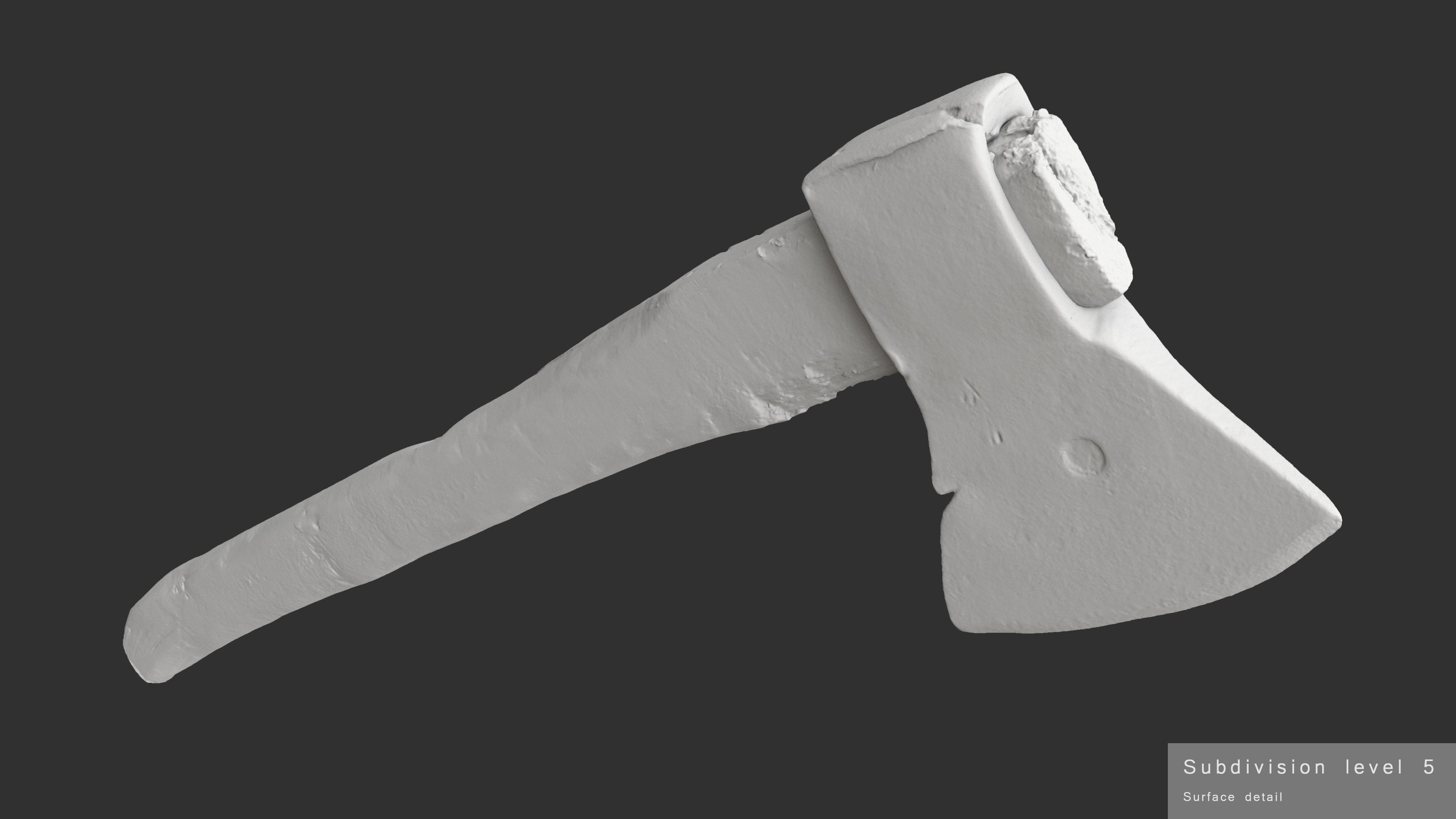 Axe Worn Low-poly 3D model_22