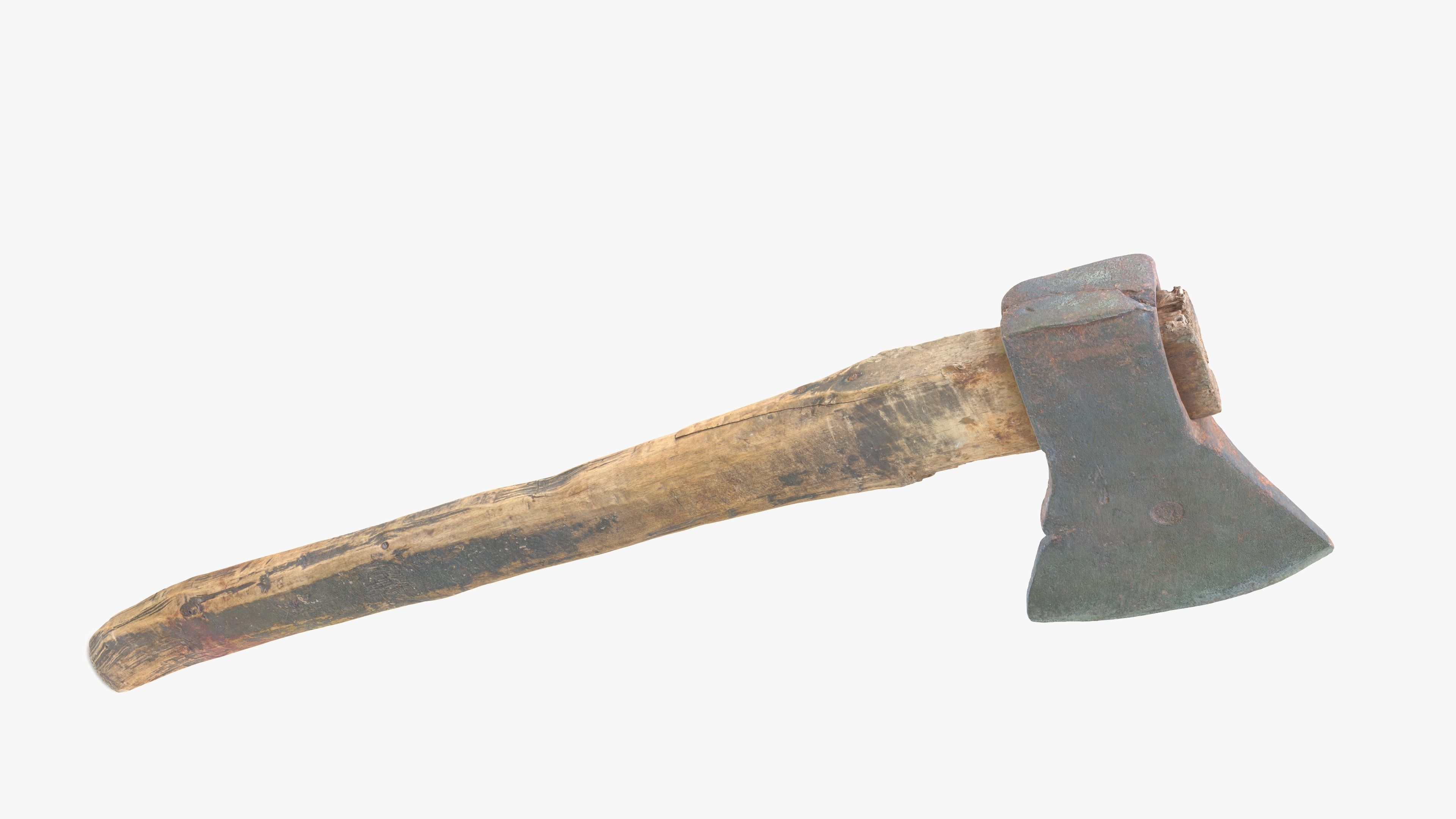 Axe Worn Low-poly 3D model_15