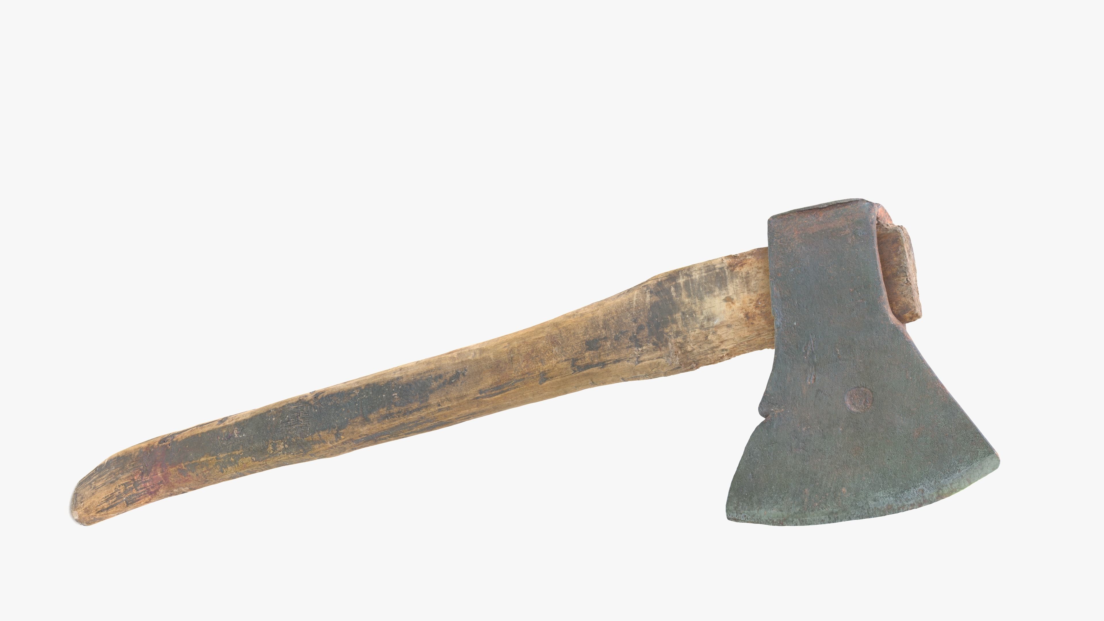 Axe Worn Low-poly 3D model_20