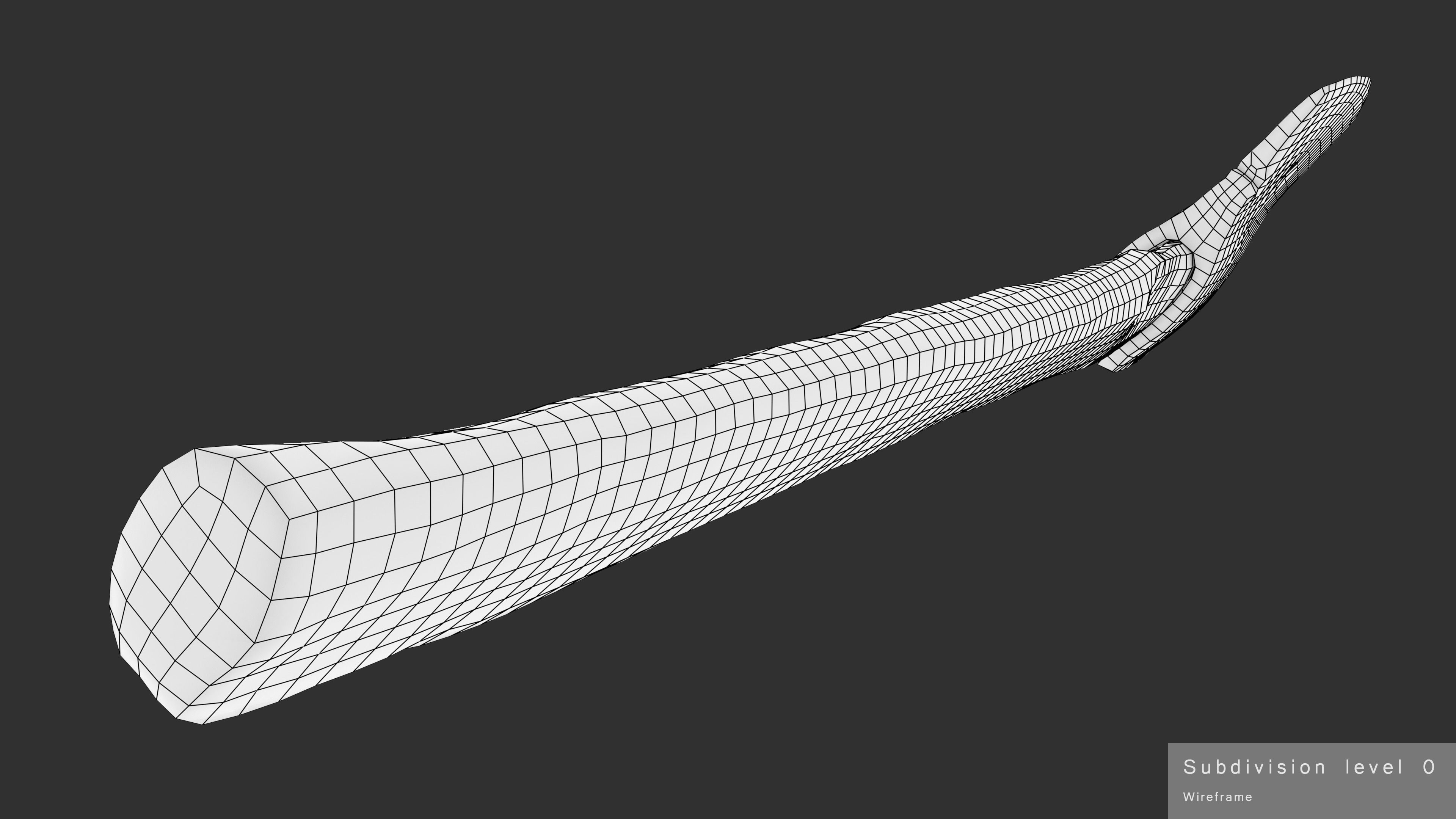 Axe Worn Low-poly 3D model_32