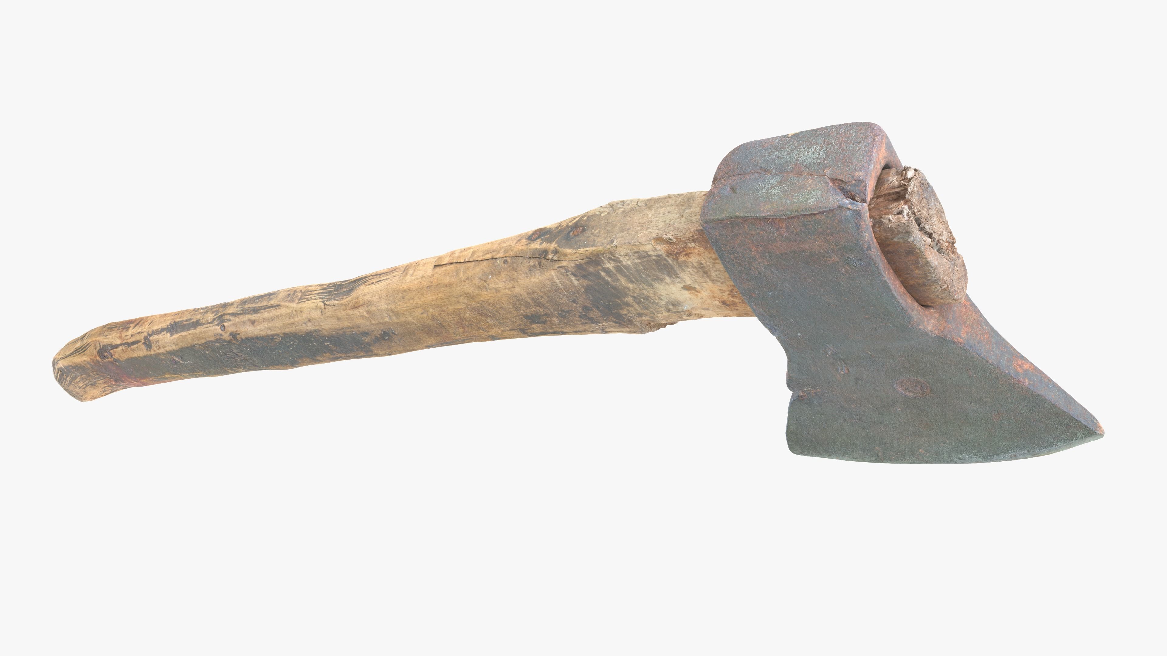 Axe Worn Low-poly 3D model_8