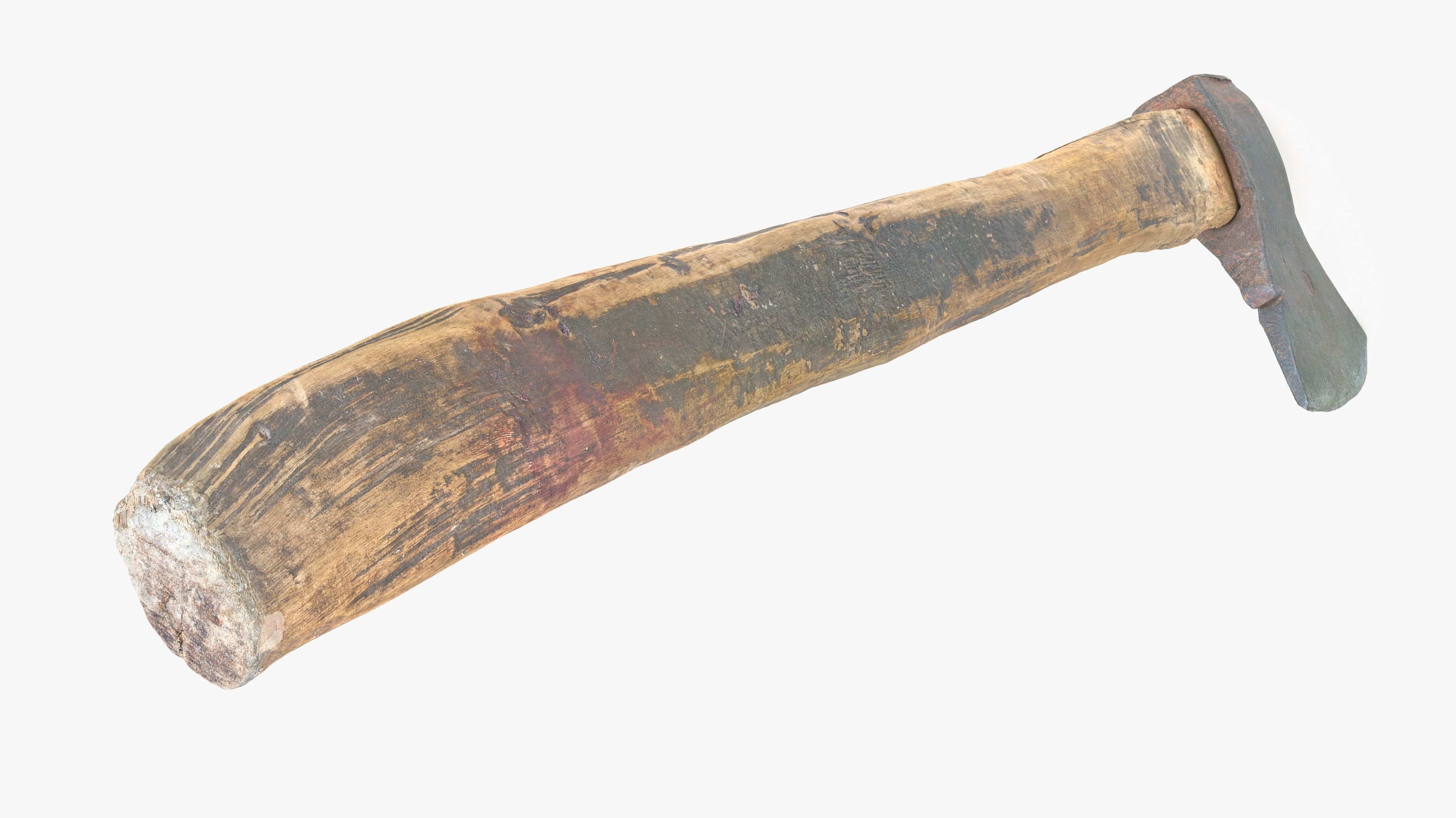 Axe Worn Low-poly 3D model_9