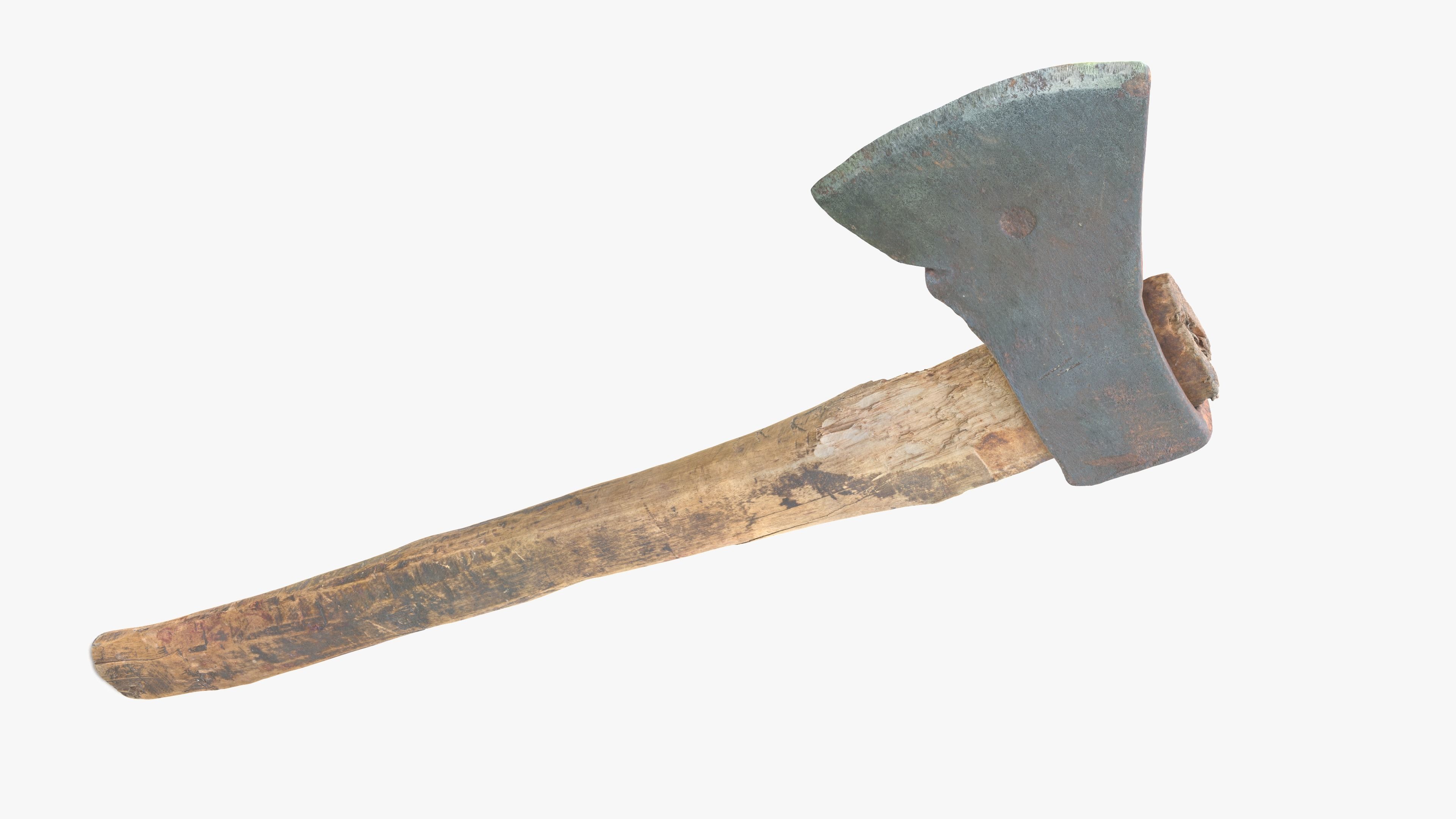 Axe Worn Low-poly 3D model_18