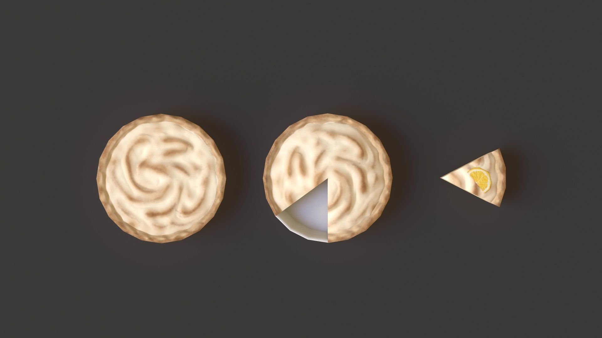 Lemon Pie G79 Low-poly 3D model_10