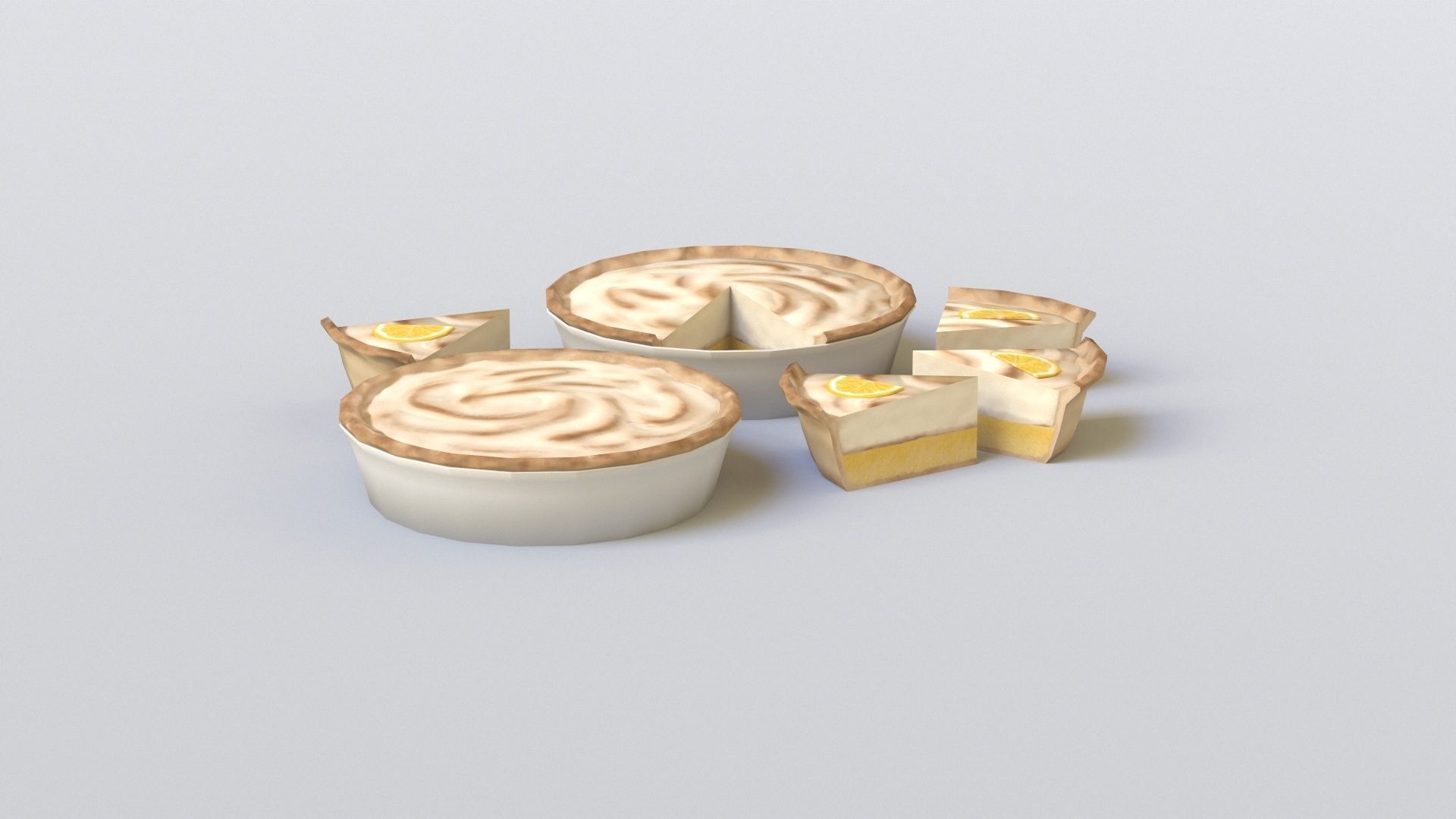 Lemon Pie G79 Low-poly 3D model_3