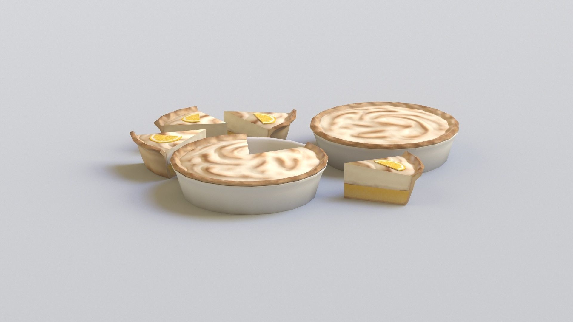 Lemon Pie G79 Low-poly 3D model_5