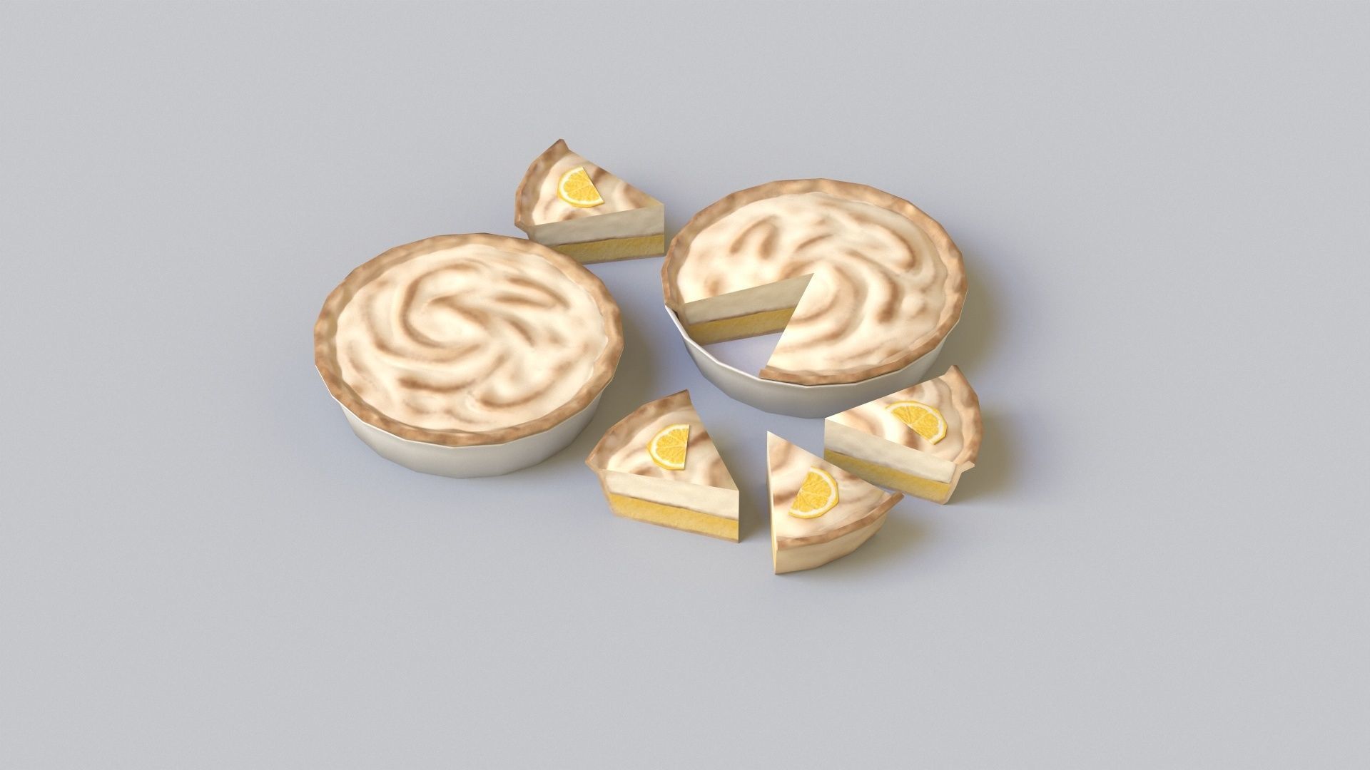 Lemon Pie G79 Low-poly 3D model_2