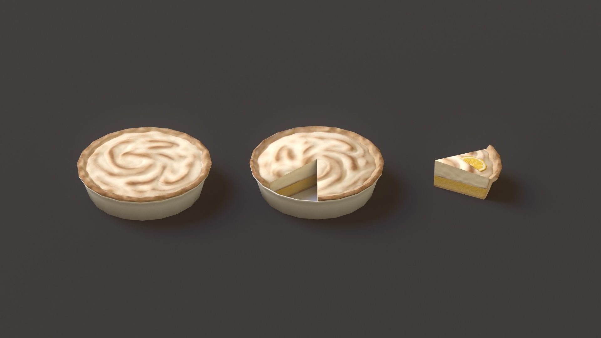 Lemon Pie G79 Low-poly 3D model_8