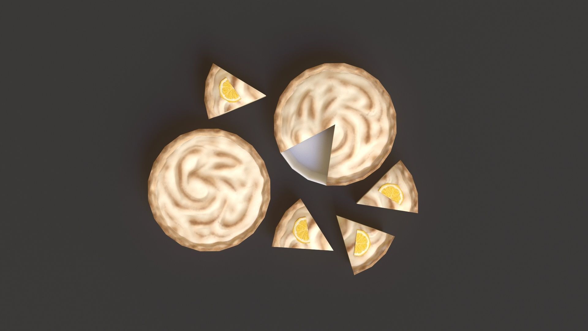 Lemon Pie G79 Low-poly 3D model_6