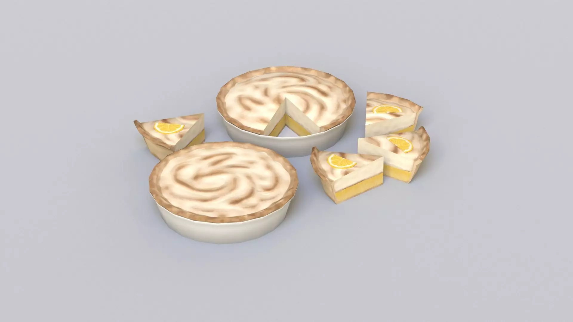 Lemon Pie G79 Low-poly 3D model_0