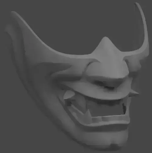 Hannya half mask 3D print model 3D print model