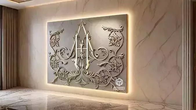 Classic decor ornament v-3D model 67 3D model