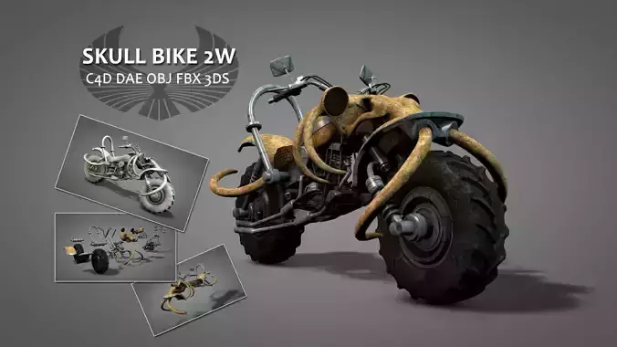 Skull Bike 2W 3D model