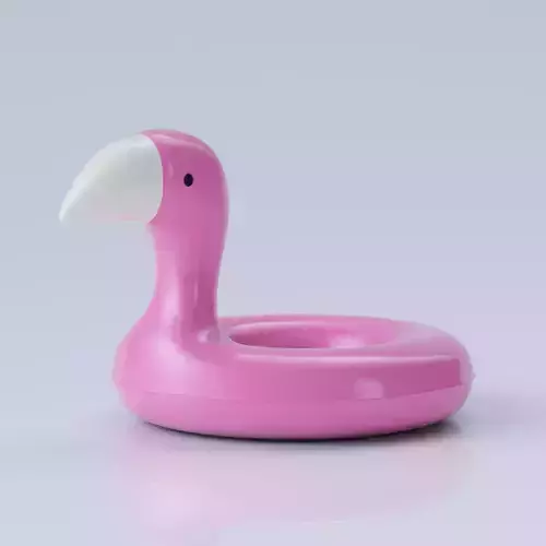 Lowpoly Flamingo Pool Float Inflatable Toy Tube