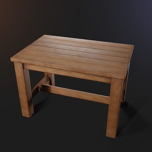 3D model Kitchen table Game Ready PBR VR / AR / lowpoly CGTrader