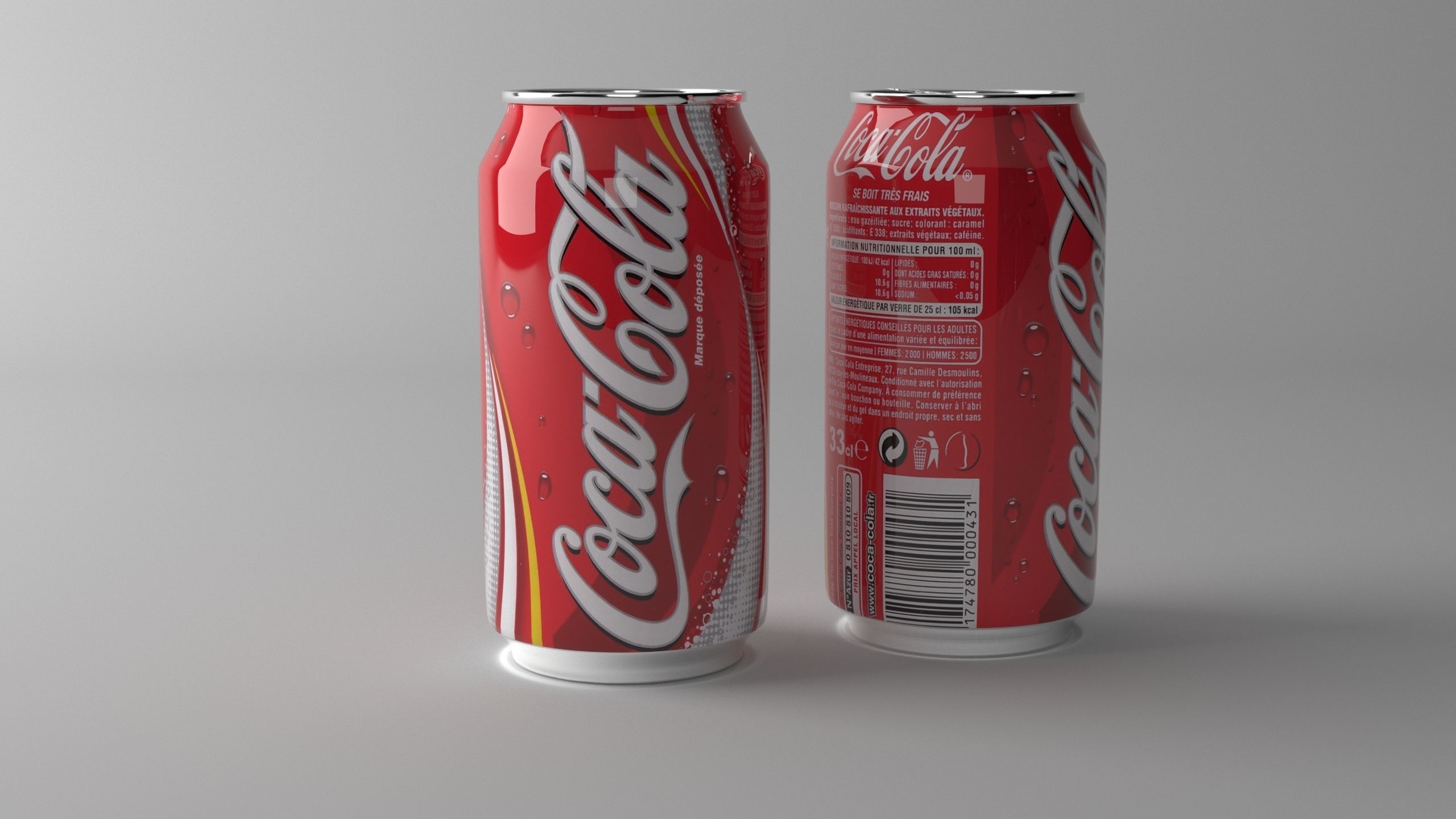 Coca-Cola 330ml Can 3D Model 3D model_4