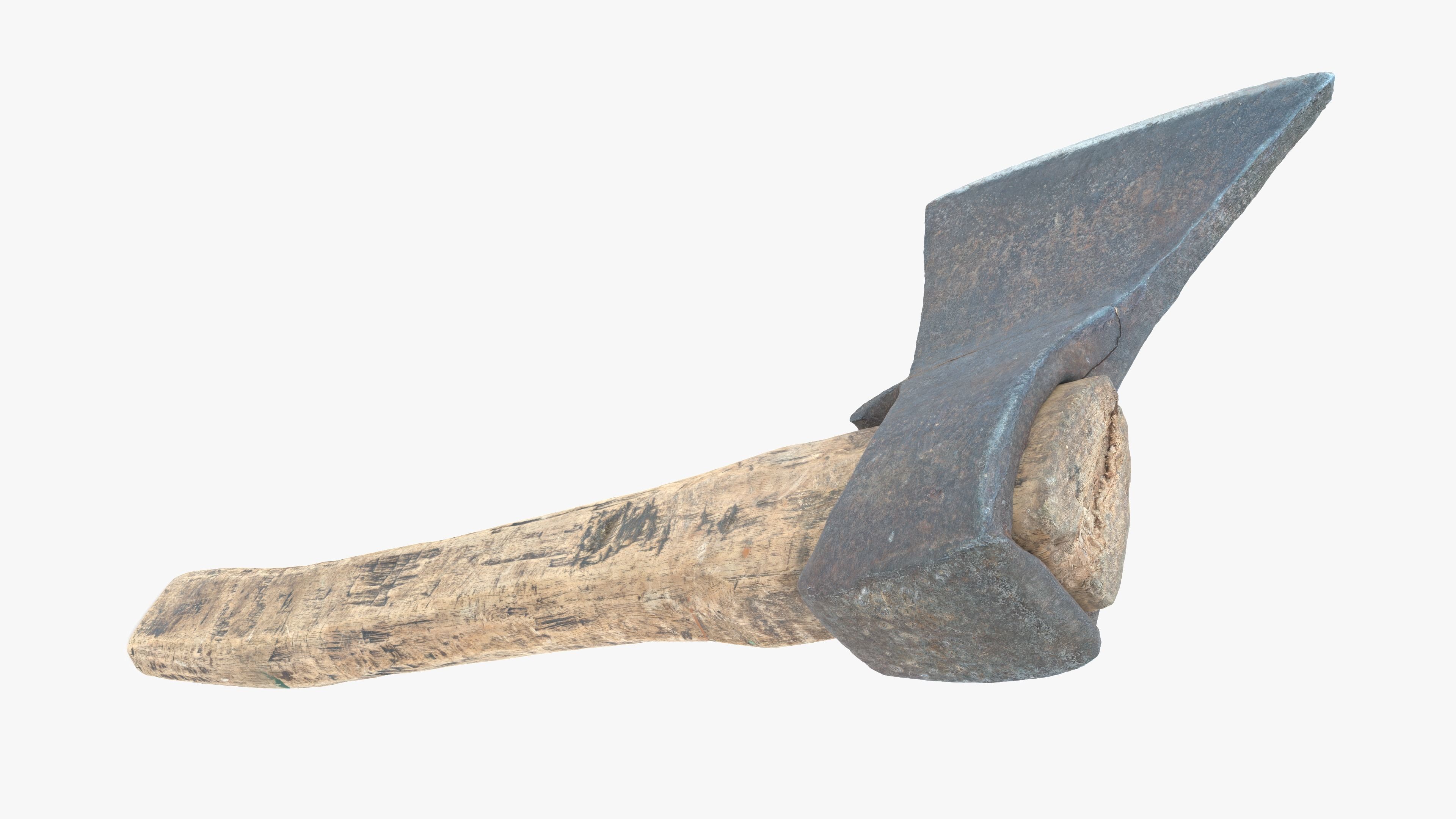  Axe Little Low-poly 3D model_4