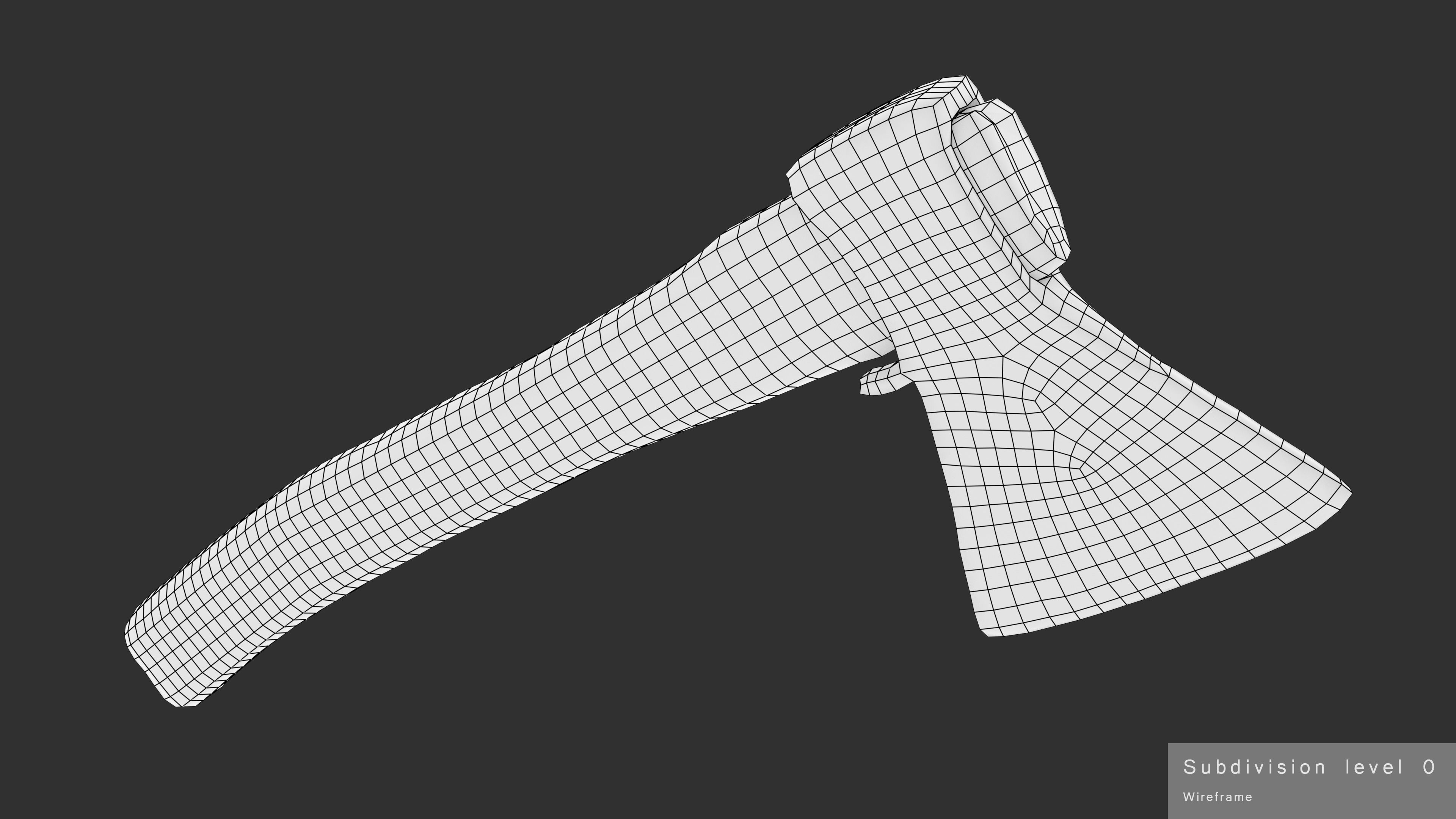  Axe Little Low-poly 3D model_32
