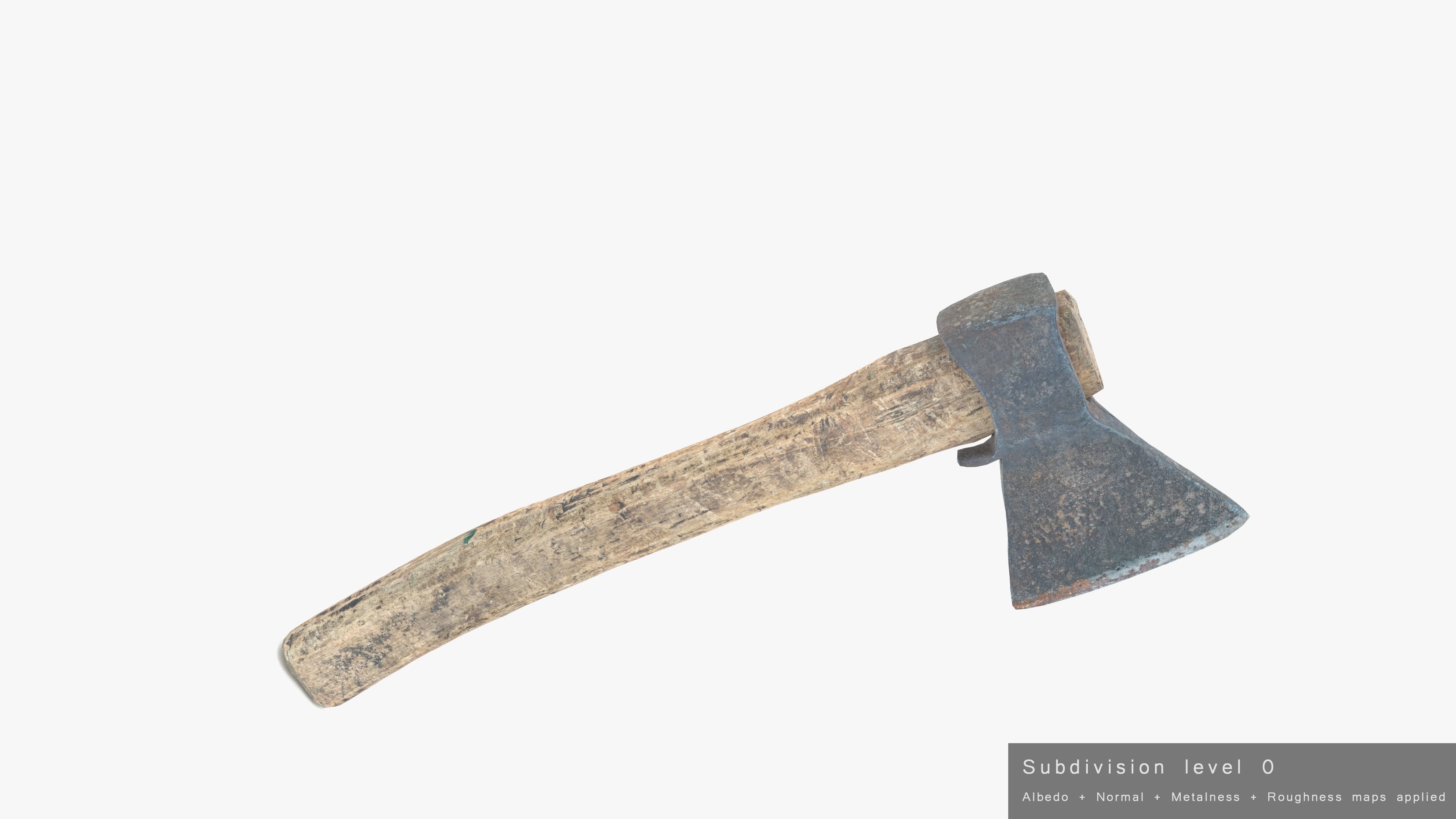  Axe Little Low-poly 3D model_25