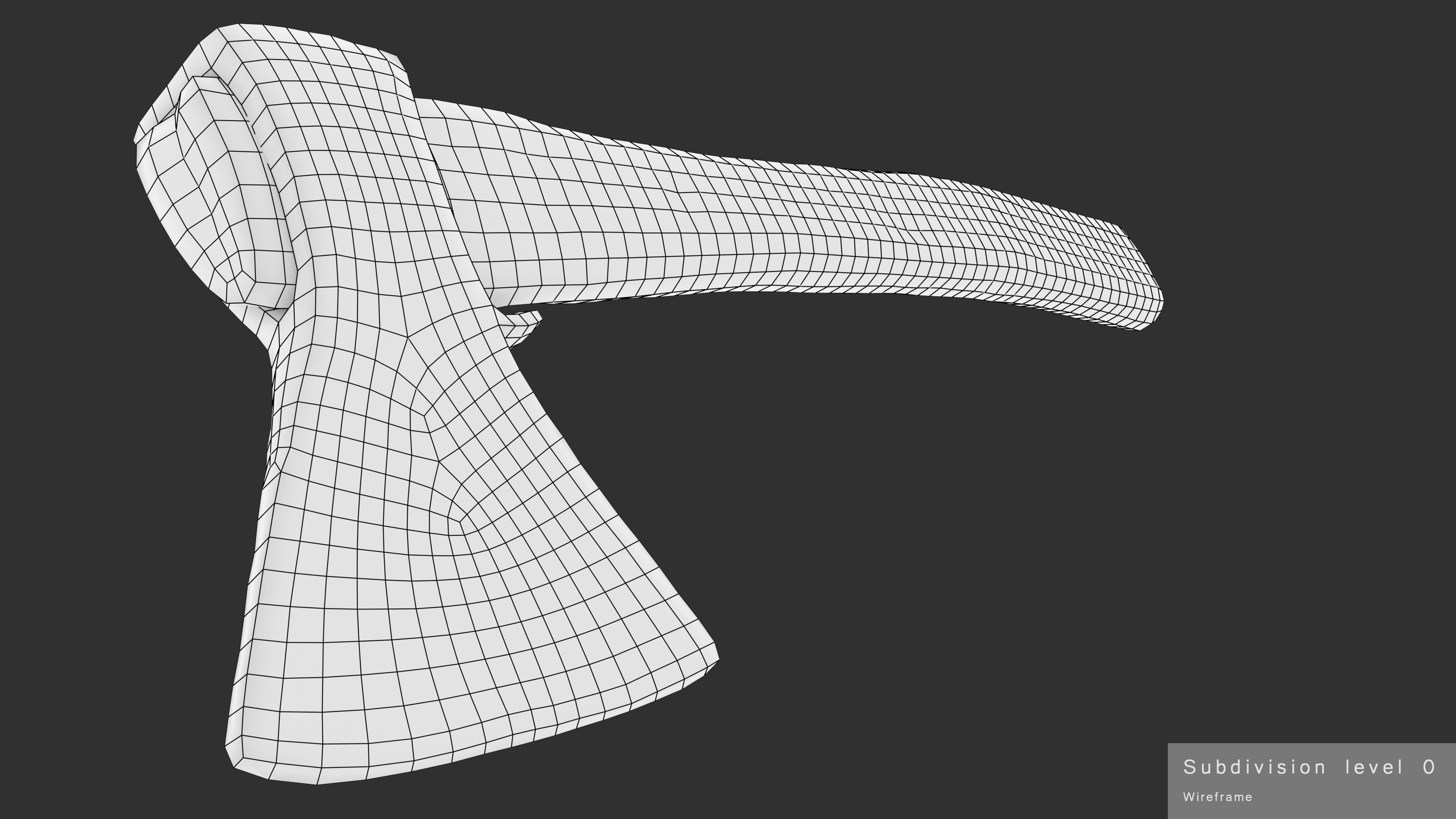  Axe Little Low-poly 3D model_33