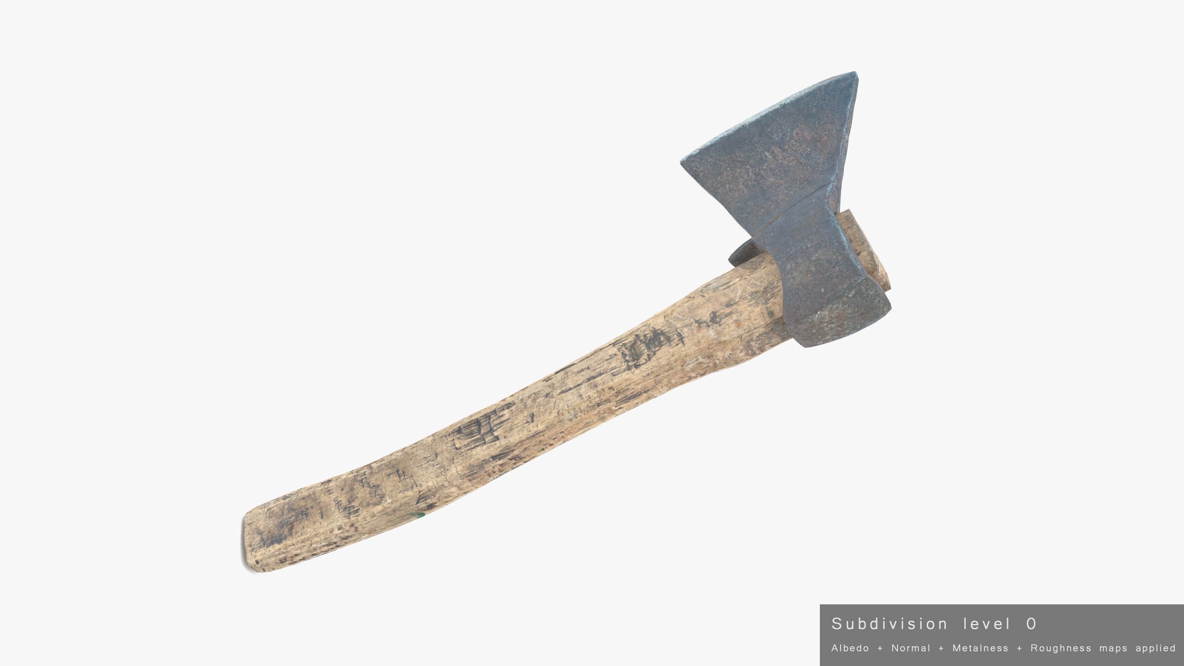  Axe Little Low-poly 3D model_27