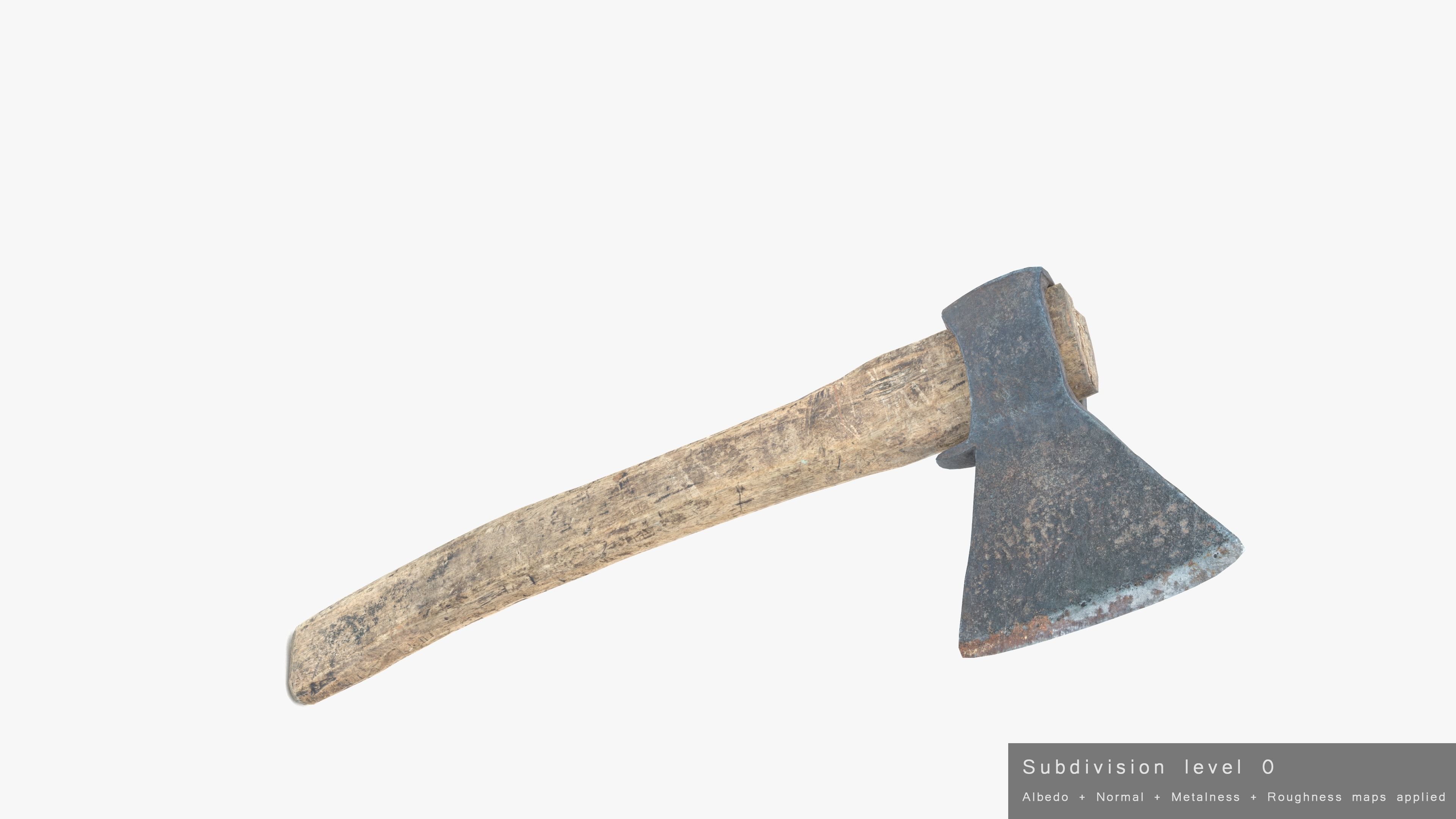  Axe Little Low-poly 3D model_30