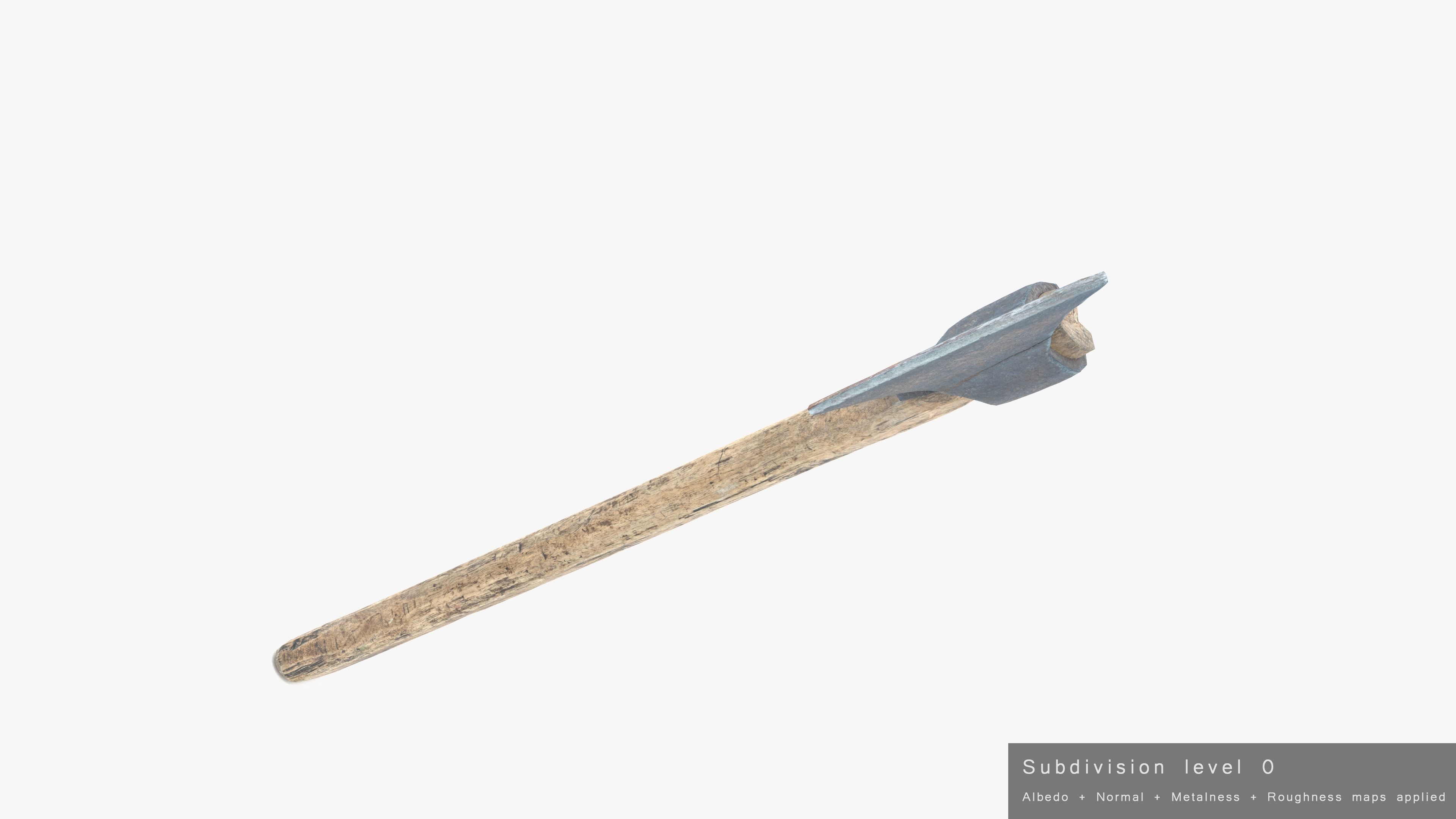  Axe Little Low-poly 3D model_29
