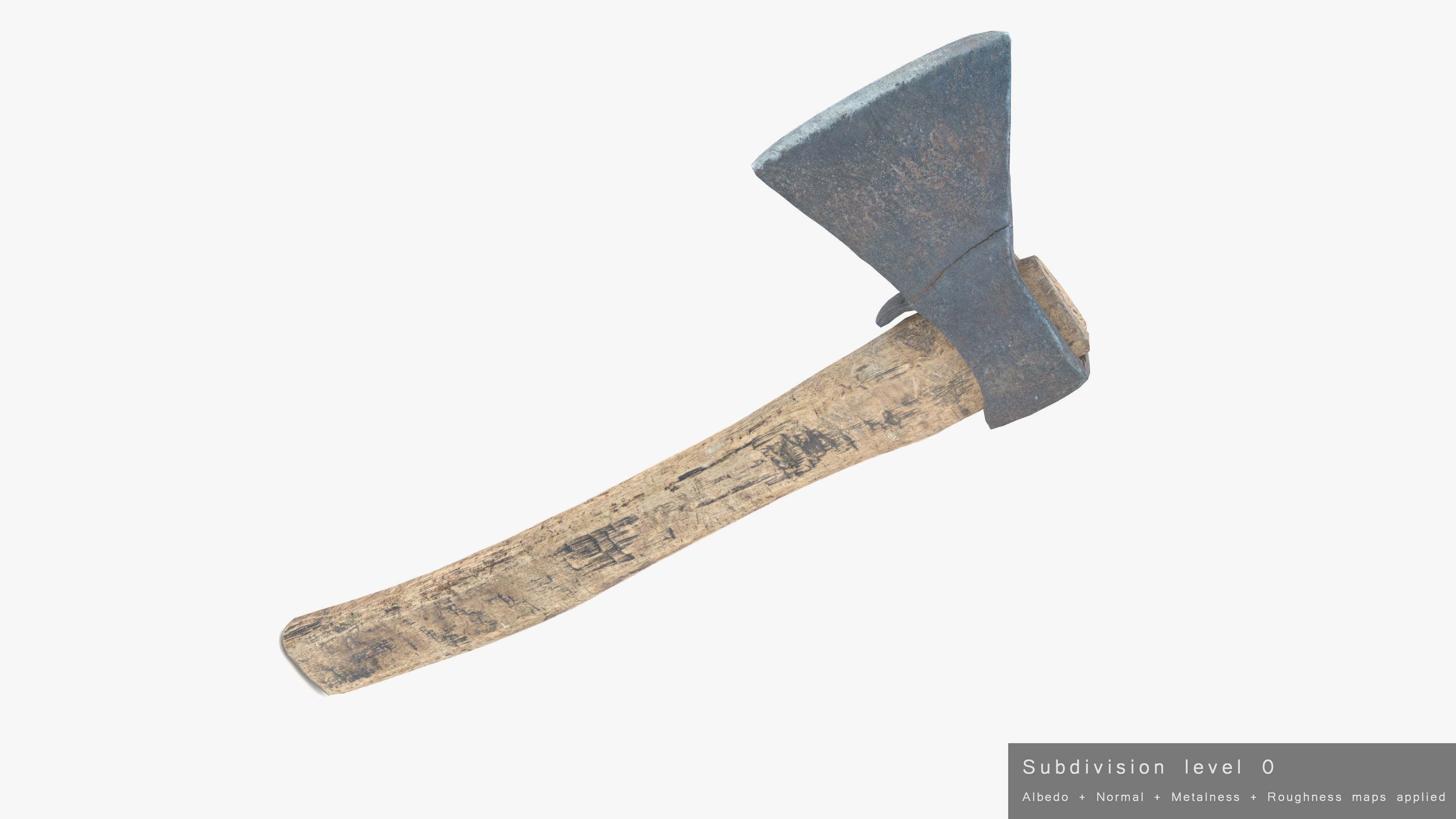  Axe Little Low-poly 3D model_28