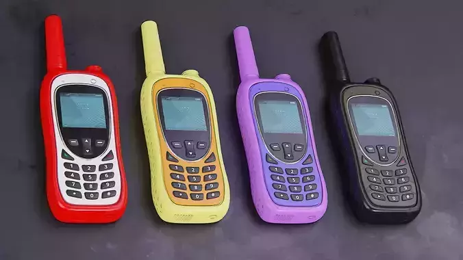 Vintage Cellphone - Fine and Broken Mobile Phone Low-poly 3D model