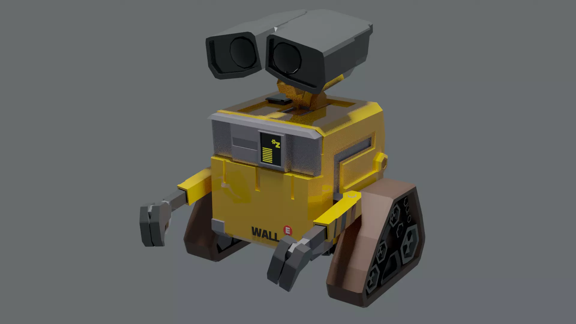 WALL E lowpoly - robot Low-poly 3D model_0