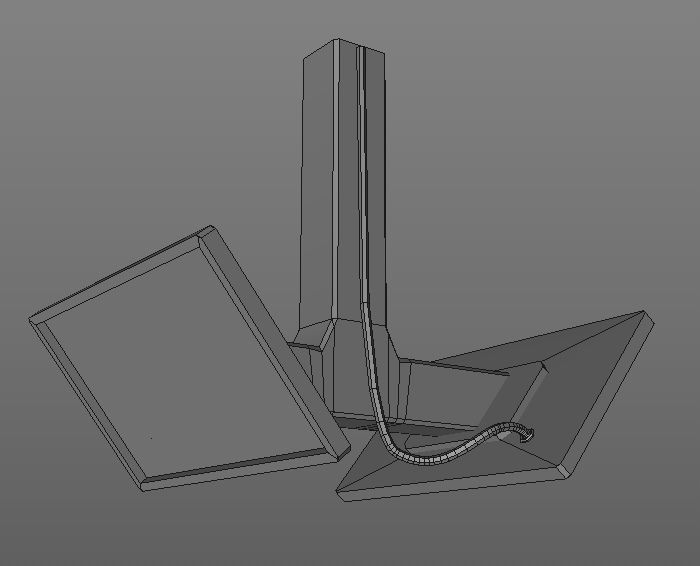 Hanging Monitor Low-poly 3D model_4