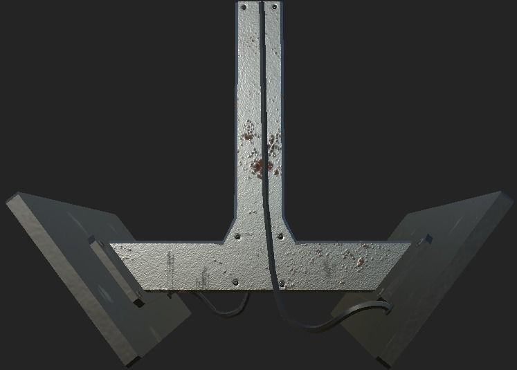 Hanging Monitor Low-poly 3D model_1