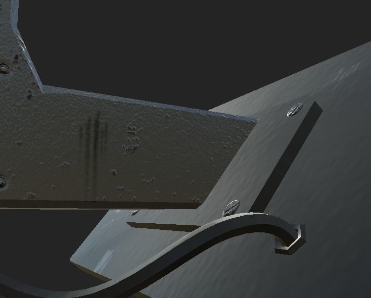 Hanging Monitor Low-poly 3D model_2