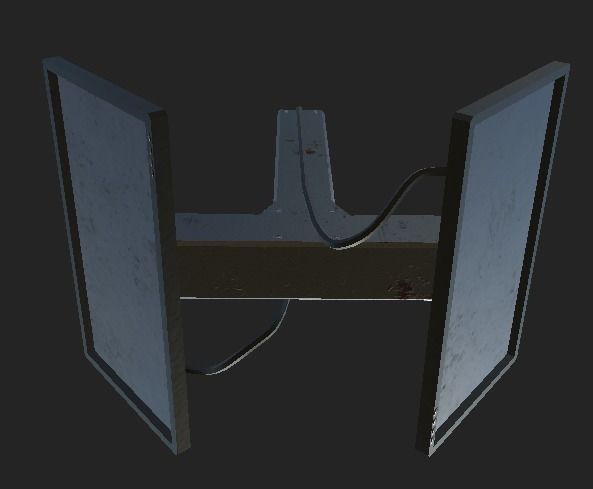 Hanging Monitor Low-poly 3D model_3