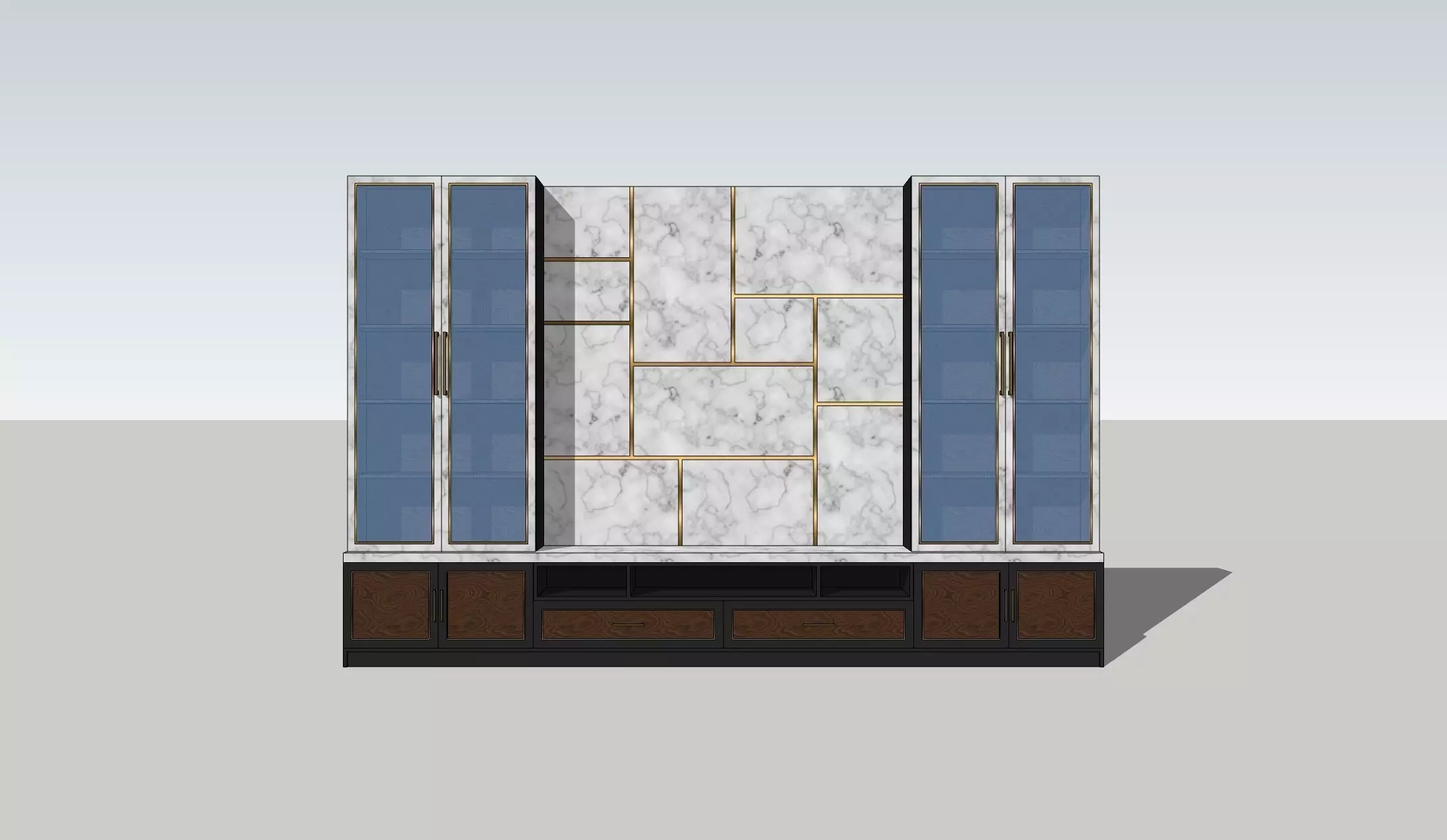 Built-in TV cabinet Free 3D model