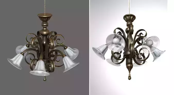 EB - Brass Ceiling Fixture