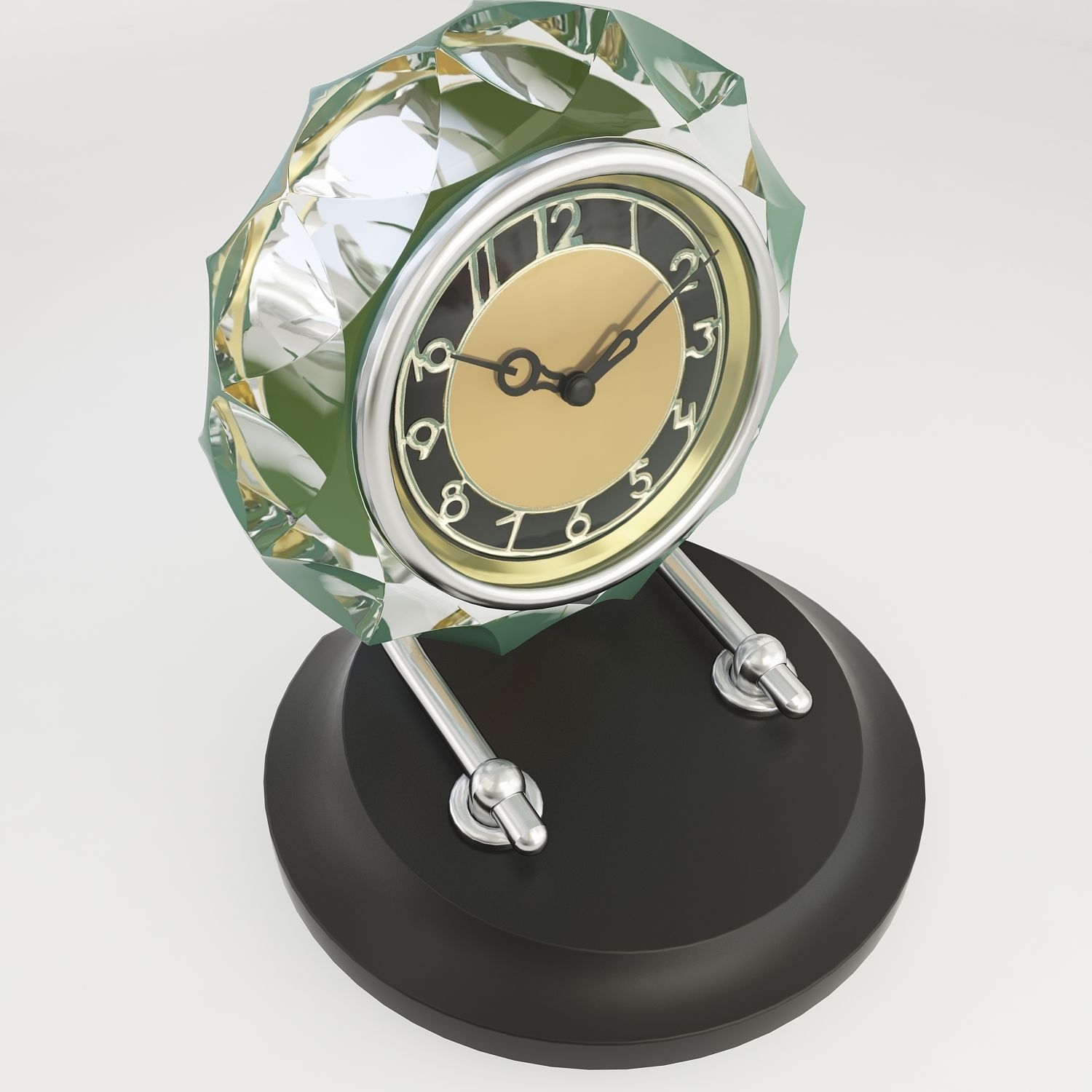 clock 3D Low-poly 3D model_2